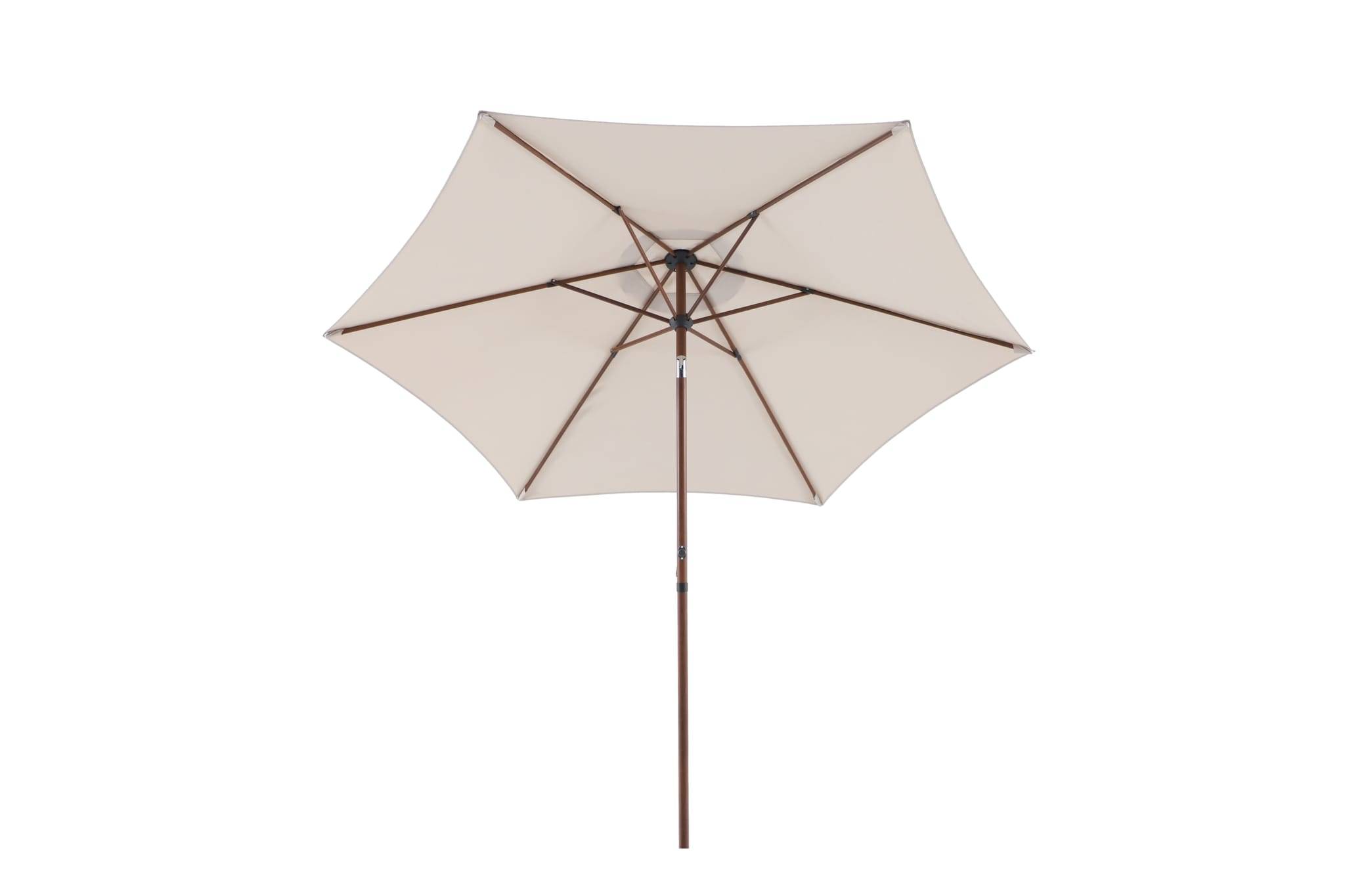 Ecloz - Parasol droit inclinable effet bois carré blanc 220g/m² Egée ECLOZ