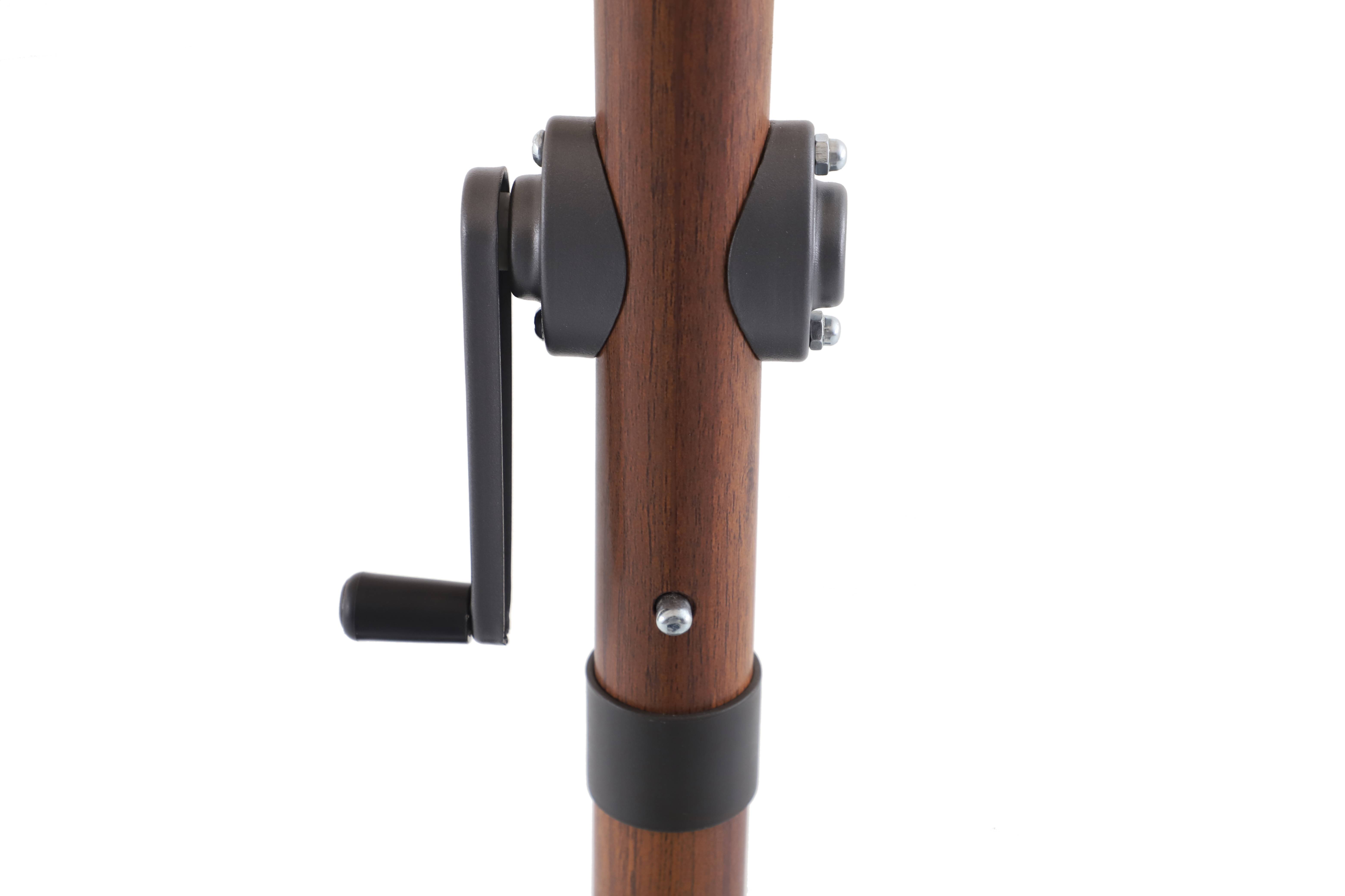 Ecloz - Parasol droit inclinable effet bois carré blanc 220g/m² Egée ECLOZ - Image 6