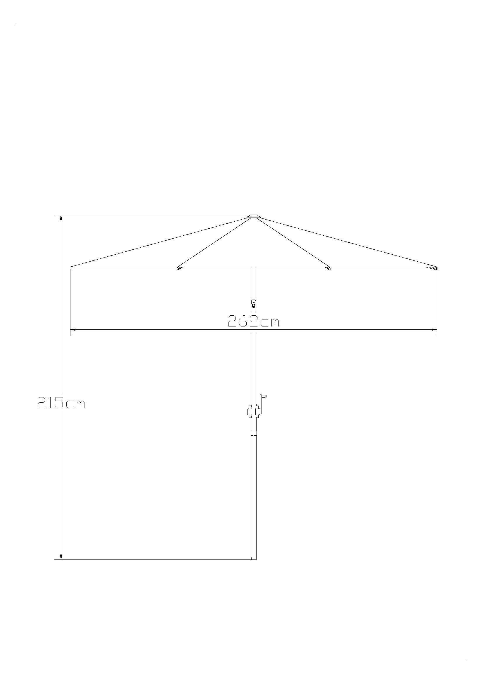 Ecloz - Parasol droit inclinable effet bois carré blanc 220g/m² Egée ECLOZ - Image 2