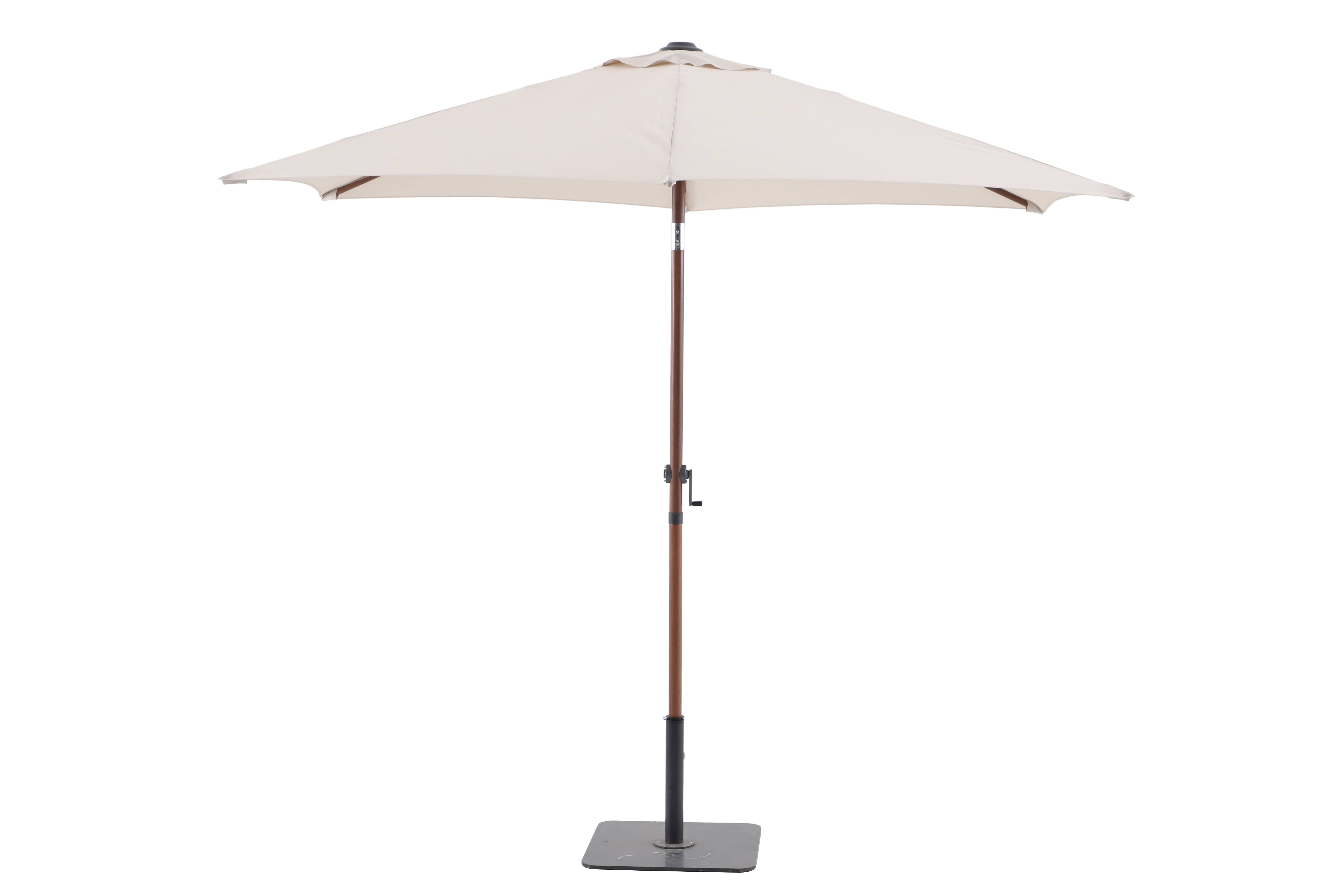 Ecloz - Parasol droit inclinable effet bois carré blanc 220g/m² Egée ECLOZ - Image 4