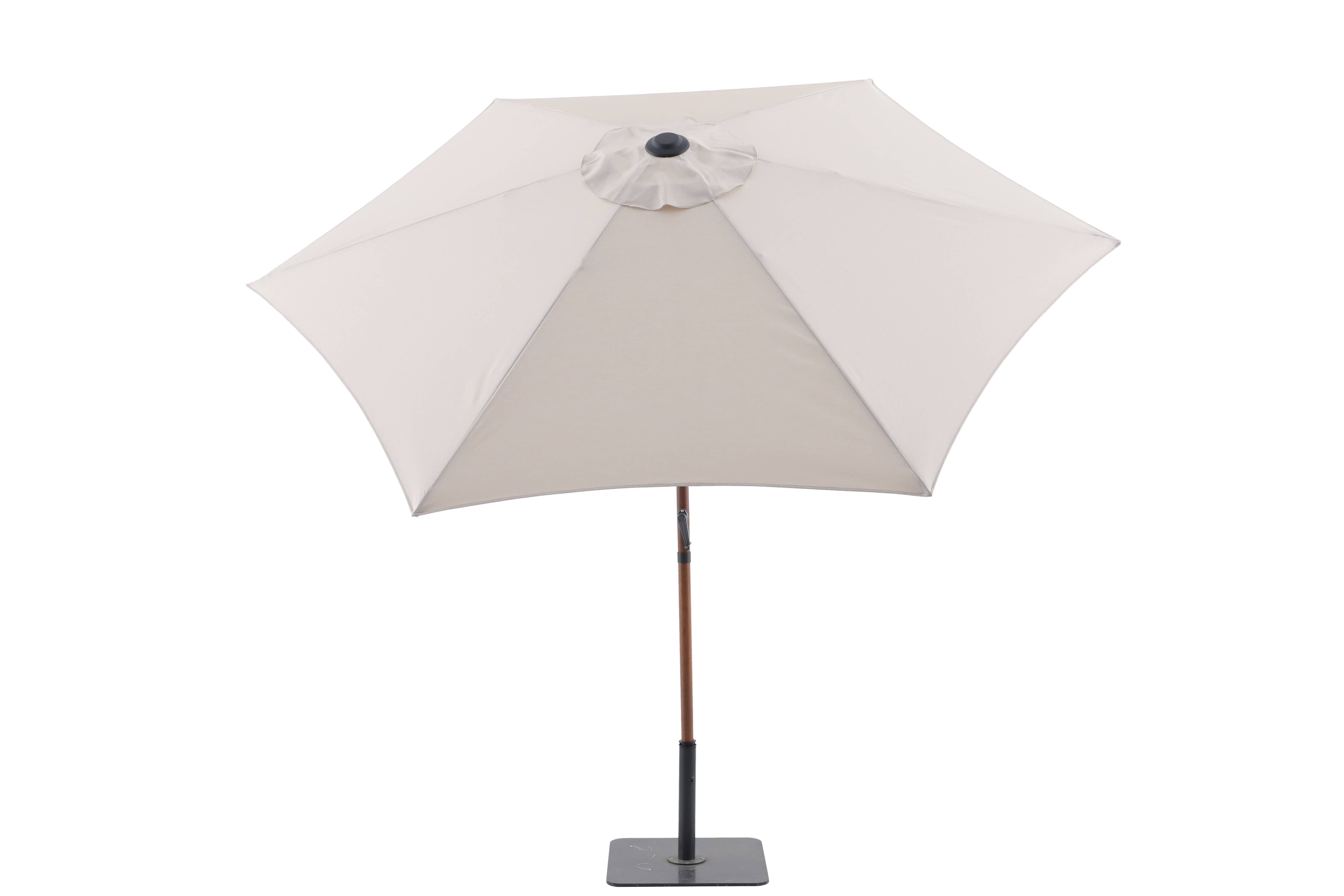 Ecloz - Parasol droit inclinable effet bois carré blanc 220g/m² Egée ECLOZ - Image 5