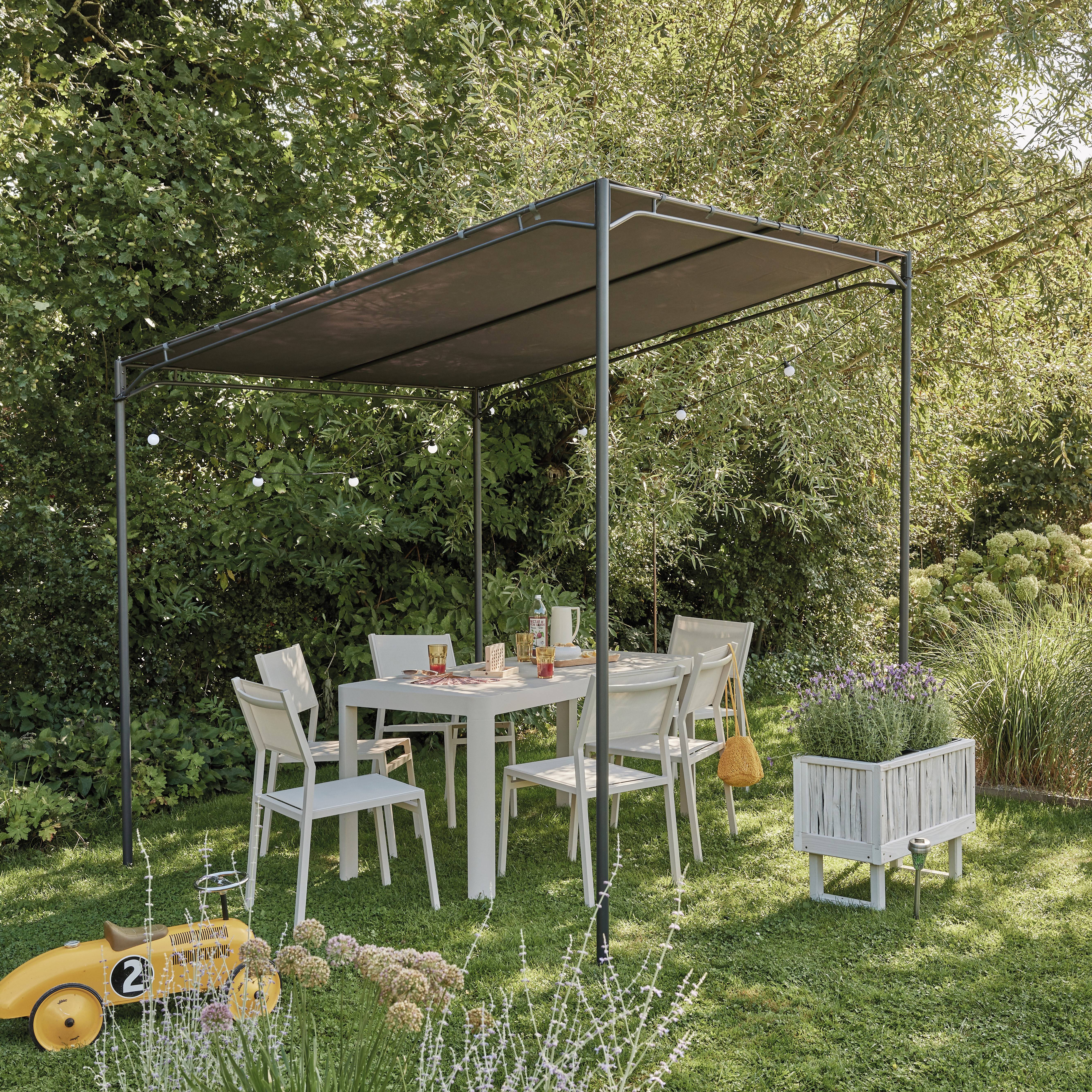 Ecloz - Petite tonnelle acier anthracite 2,1x2,3m Emery ECLOZ