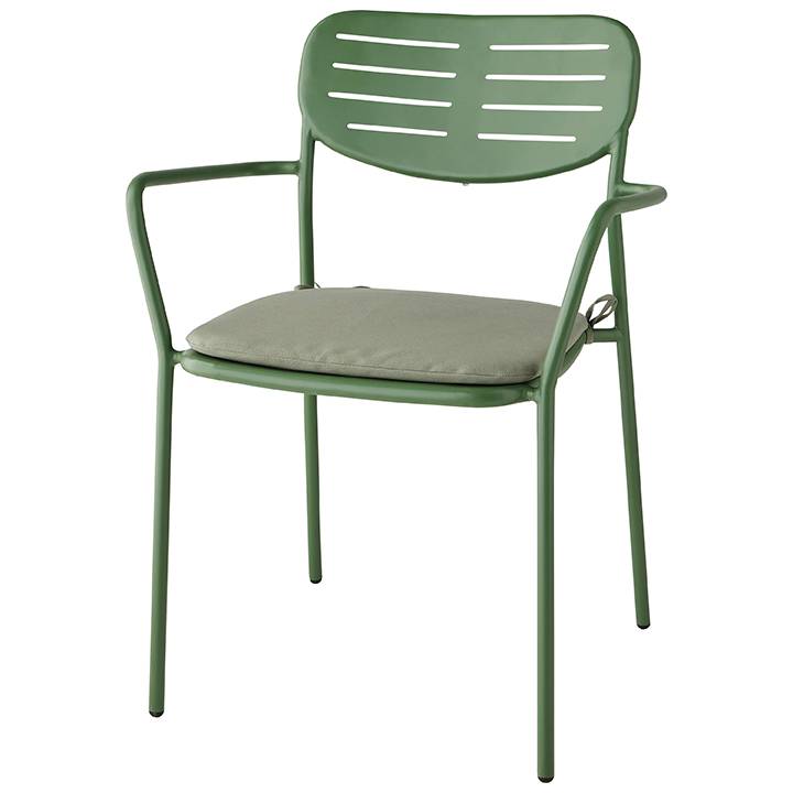 Ecloz - Fauteuil de jardin acier vert Eze ECLOZ - Image 1