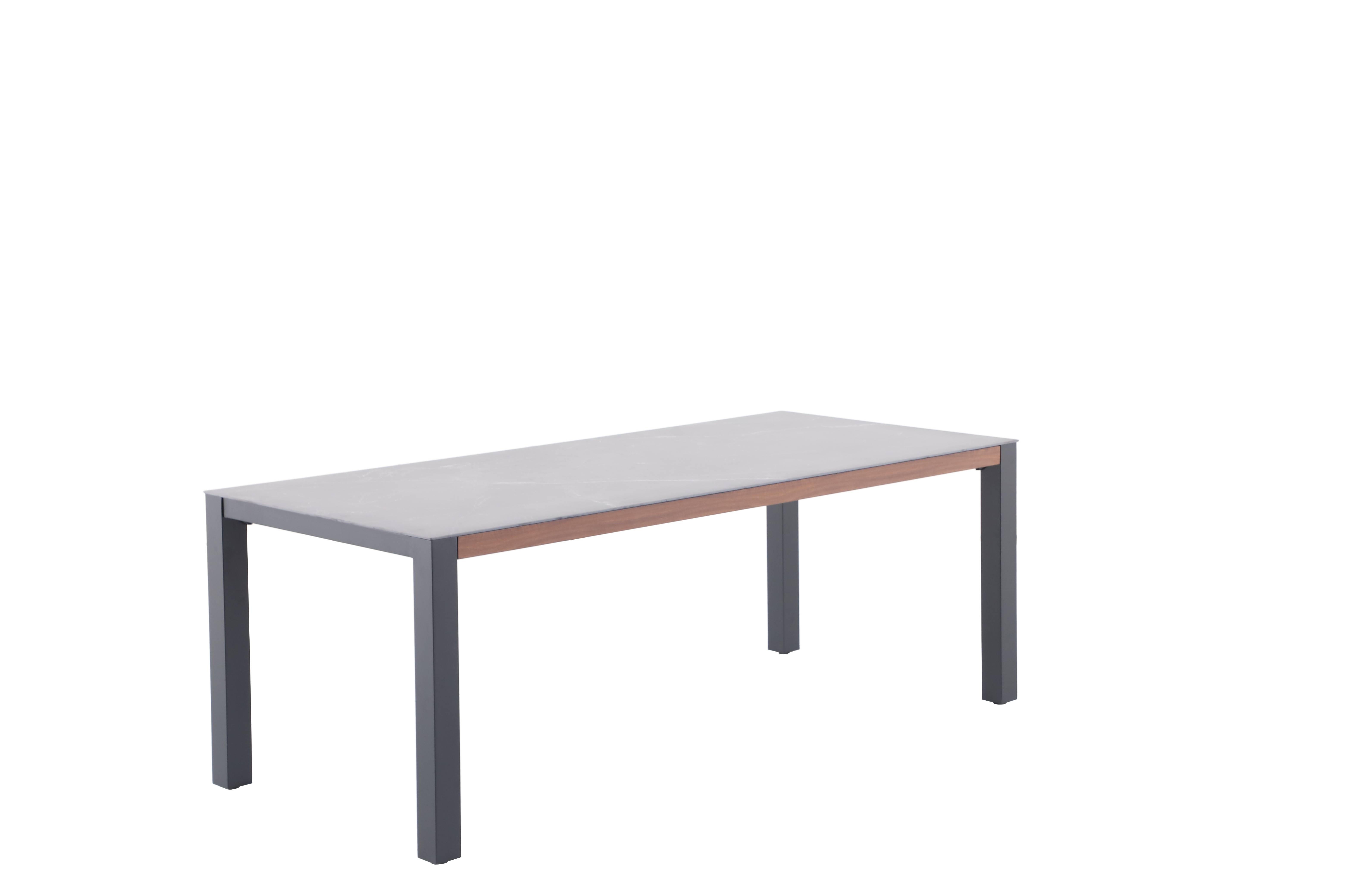 Ecloz - Table de jardin rectangulaire aluminium noir 8 personnes Enoal ECLOZ - Image 1