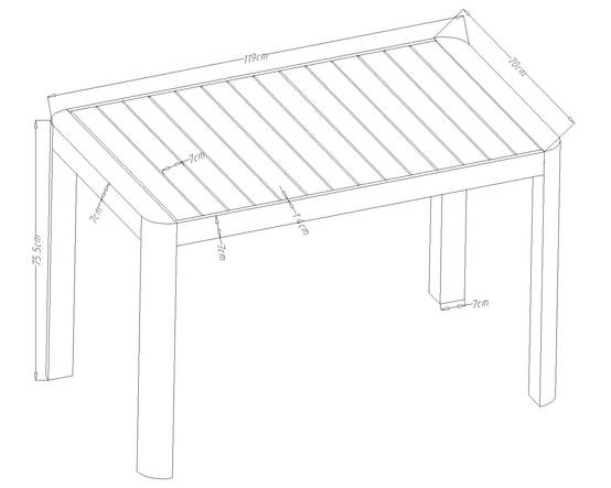 Ecloz - Table de jardin rectangulaire extensible alu sable 6/8 personnes Eneko ECLOZ - Image 7