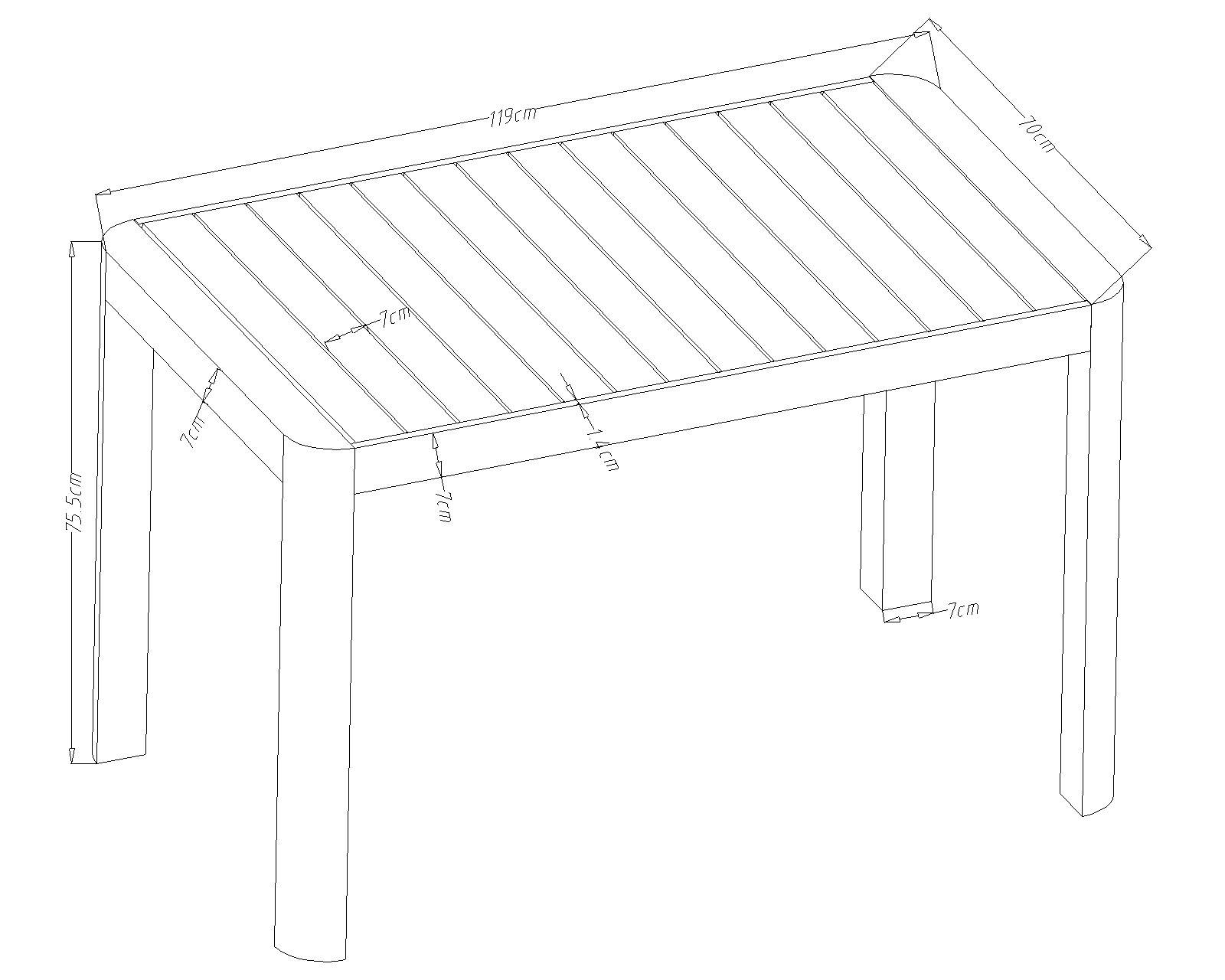 Ecloz - Table de jardin rectangulaire extensible alu sable 6/8 personnes Eneko ECLOZ - Image 7
