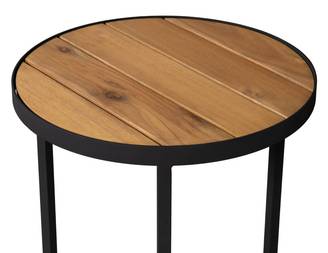 Ecloz - Lot 3 tables basses de jardin gigogne acier bois Elixir Ecloz ECLOZ