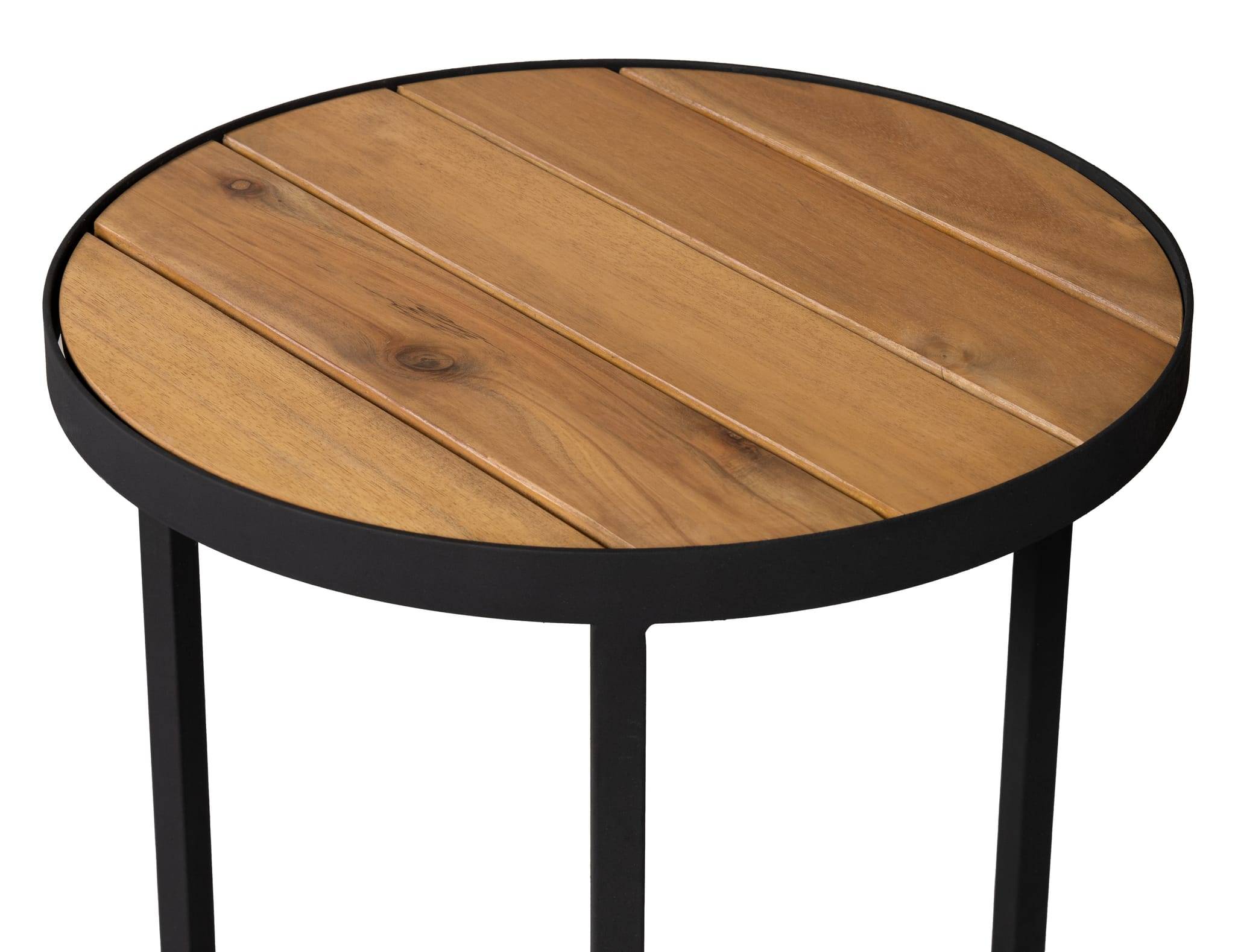 Ecloz - Lot 3 tables basses de jardin gigogne acier bois Elixir Ecloz ECLOZ
