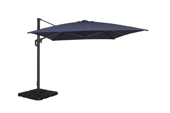 Ecloz - Parasol déport inclinable rectangle bleu 3x4m 210g/m² Ezio ECLOZ - Image 1