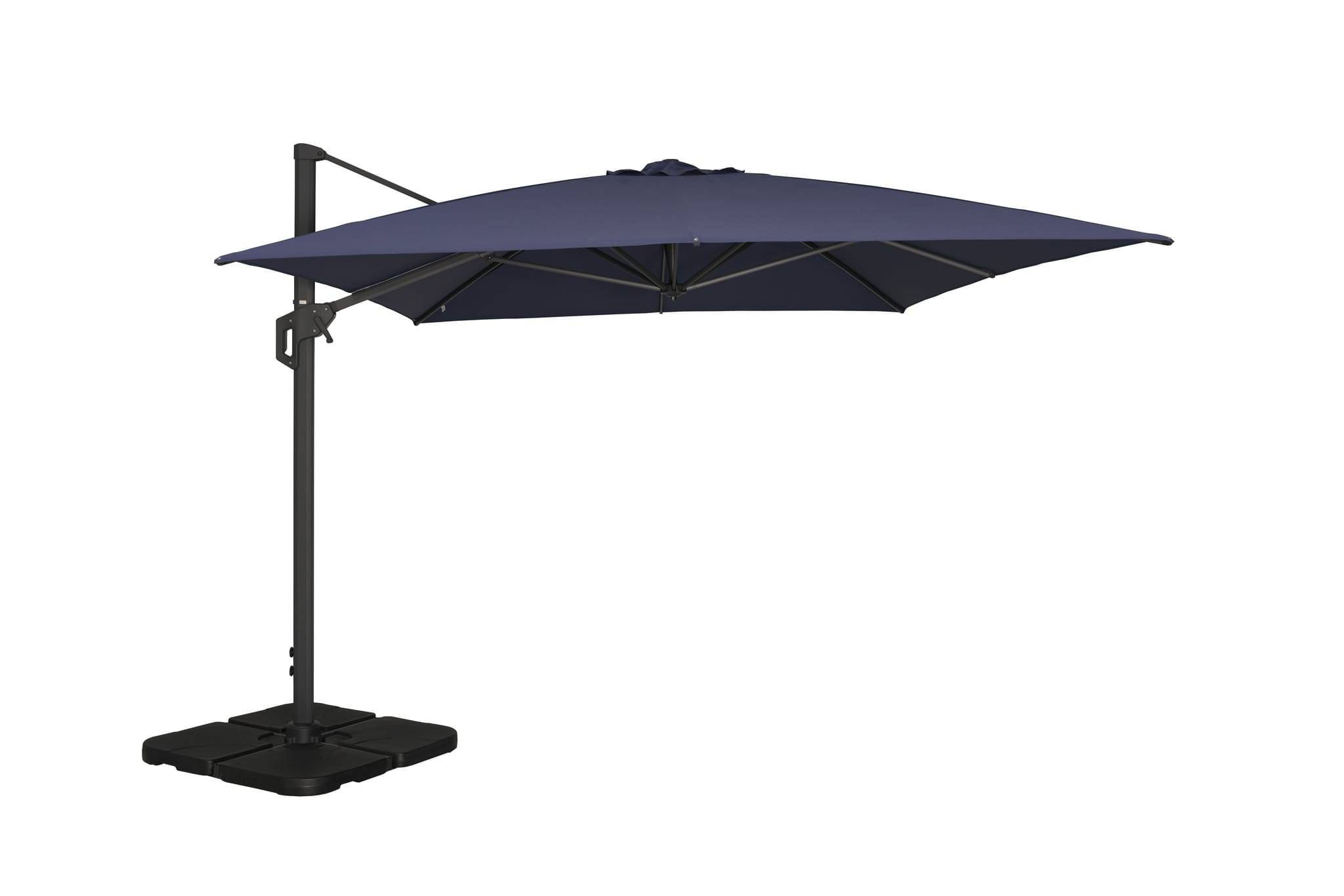 Ecloz - Parasol déport inclinable rectangle bleu 3x4m 210g/m² Ezio ECLOZ - Image 1