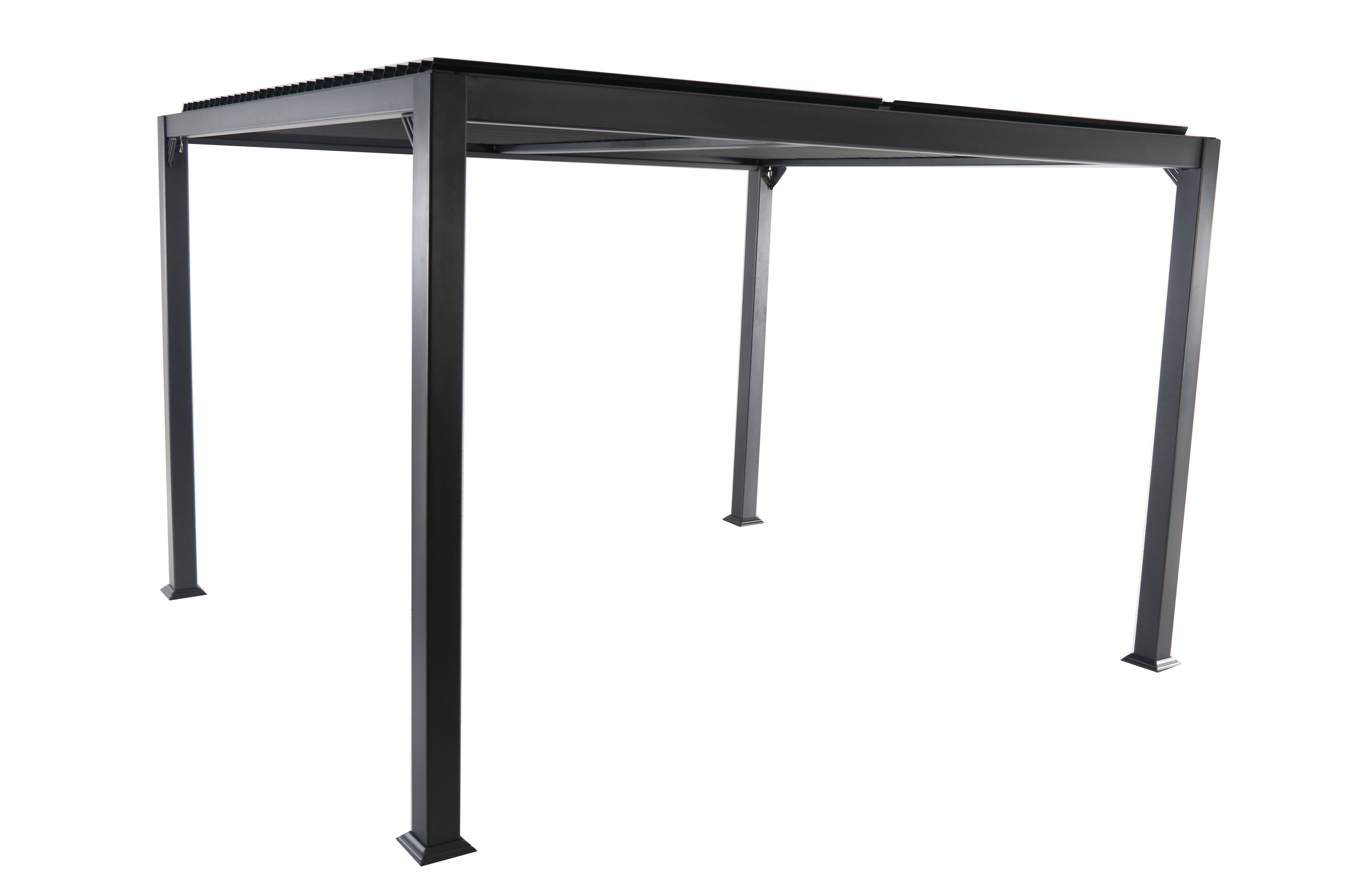 Ecloz - Pergola bioclimatique 3x3,6m aluminium anthracite ECLOZ - Image 1