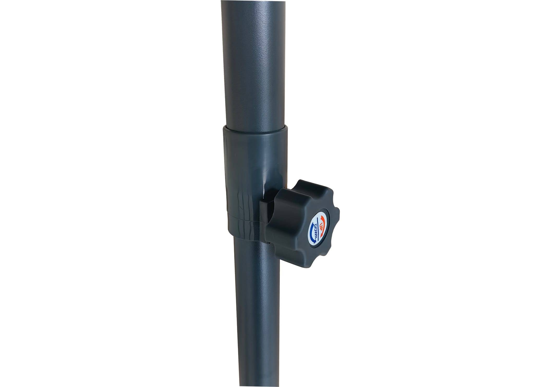 Ecloz - Parasol droit inclinable rond bleu Ø2,6m 210g/m² Easy Push ECLOZ - Image 1