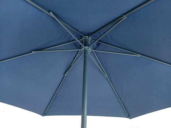 Ecloz - Parasol droit inclinable rond bleu Ø2,6m 210g/m² Easy Push ECLOZ - Image 4