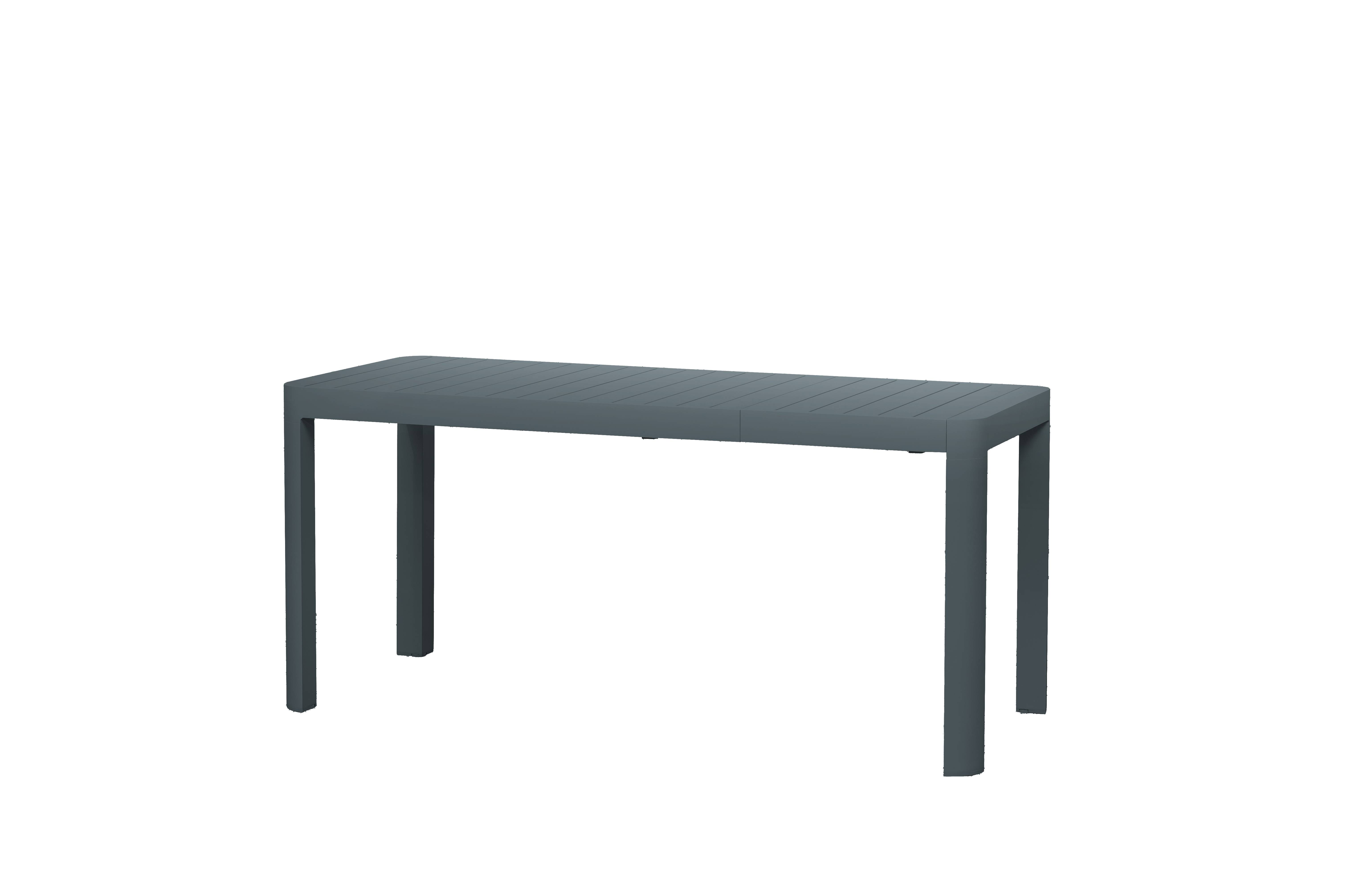Ecloz - Table de jardin rectangulaire extensible alu anthracite 6/8 personnes Eneko ECLOZ - Image 1