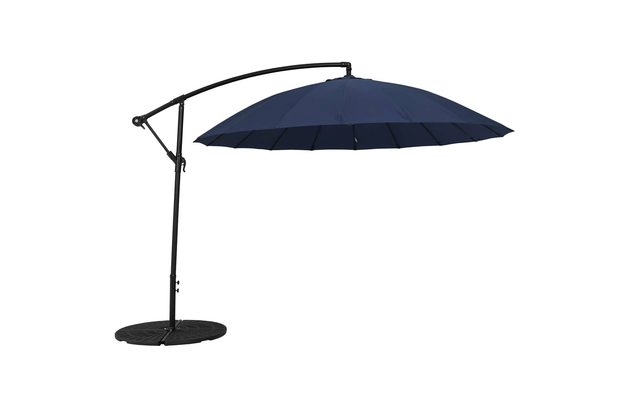 Ecloz - Parasol déporté pagode inclinable rond bleu Ø3m 210g/m² Efe ECLOZ - Image 1