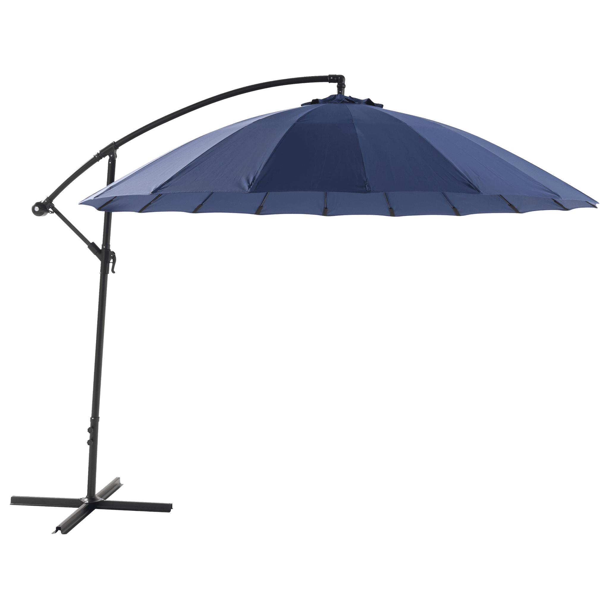 Ecloz - Parasol déporté pagode inclinable rond bleu Ø3m 210g/m² Efe ECLOZ - Image 3