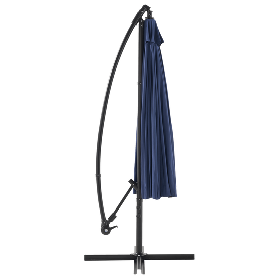 Ecloz - Parasol déporté pagode inclinable rond bleu Ø3m 210g/m² Efe ECLOZ - Image 4