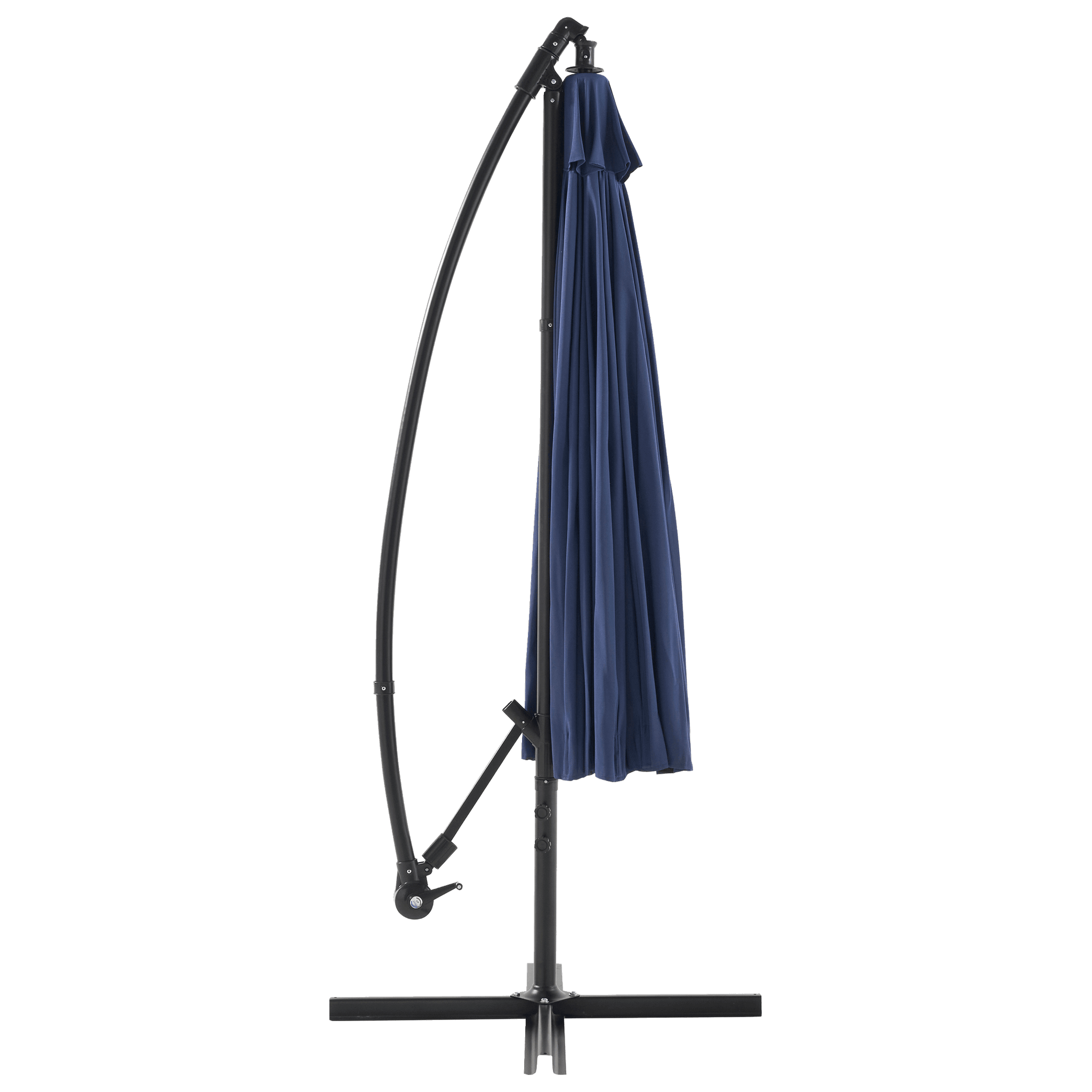 Ecloz - Parasol déporté pagode inclinable rond bleu Ø3m 210g/m² Efe ECLOZ - Image 4