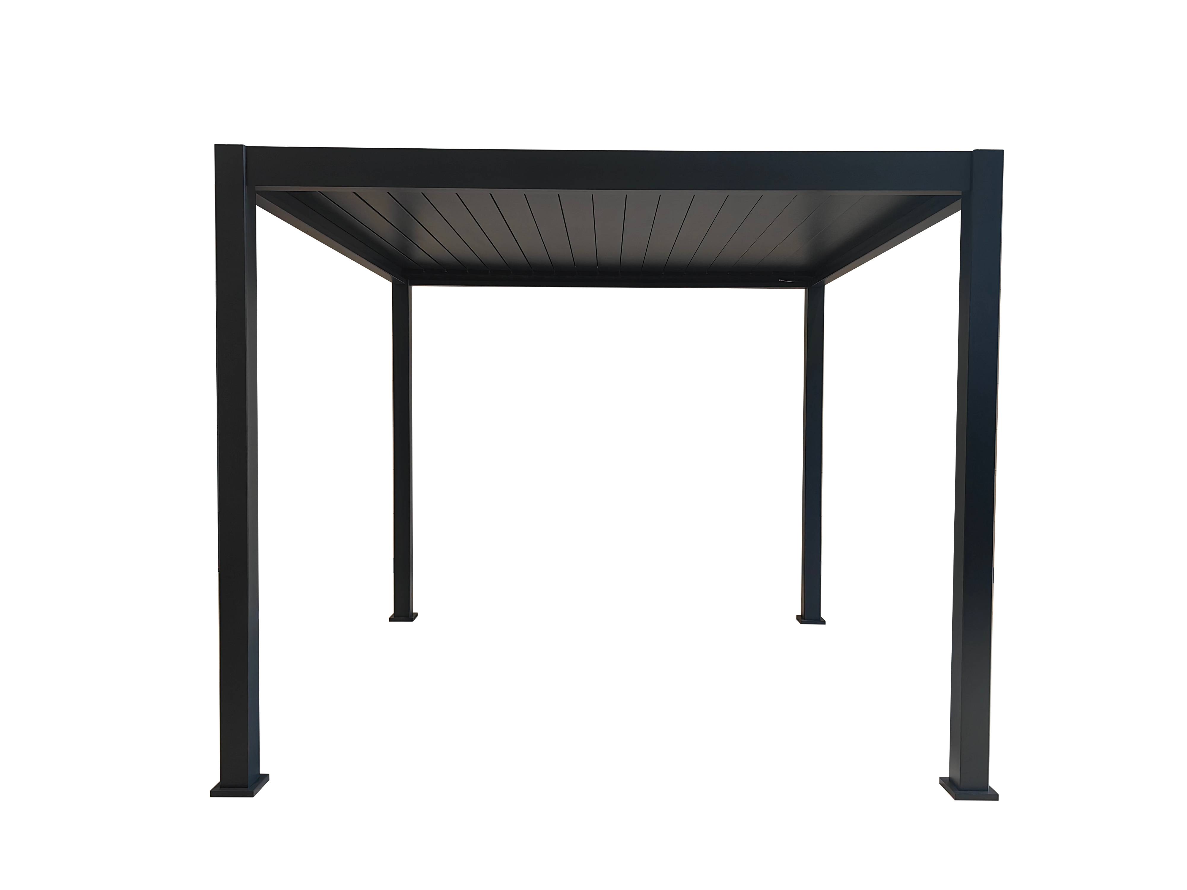 Ecloz - Pergola bioclimatique 3x3m aluminium anthracite ECLOZ