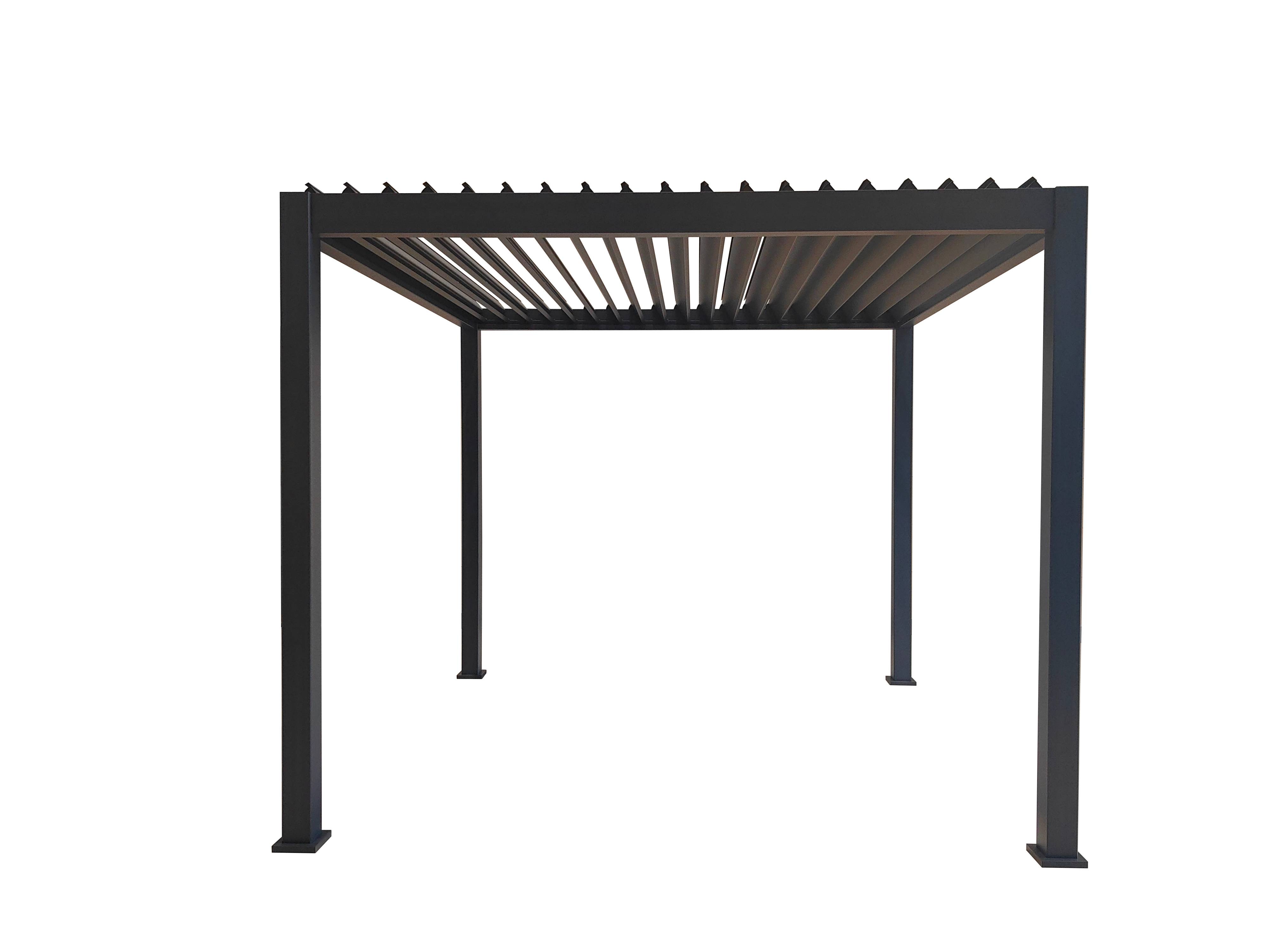 Ecloz - Pergola bioclimatique 3x3m aluminium anthracite ECLOZ - Image 3