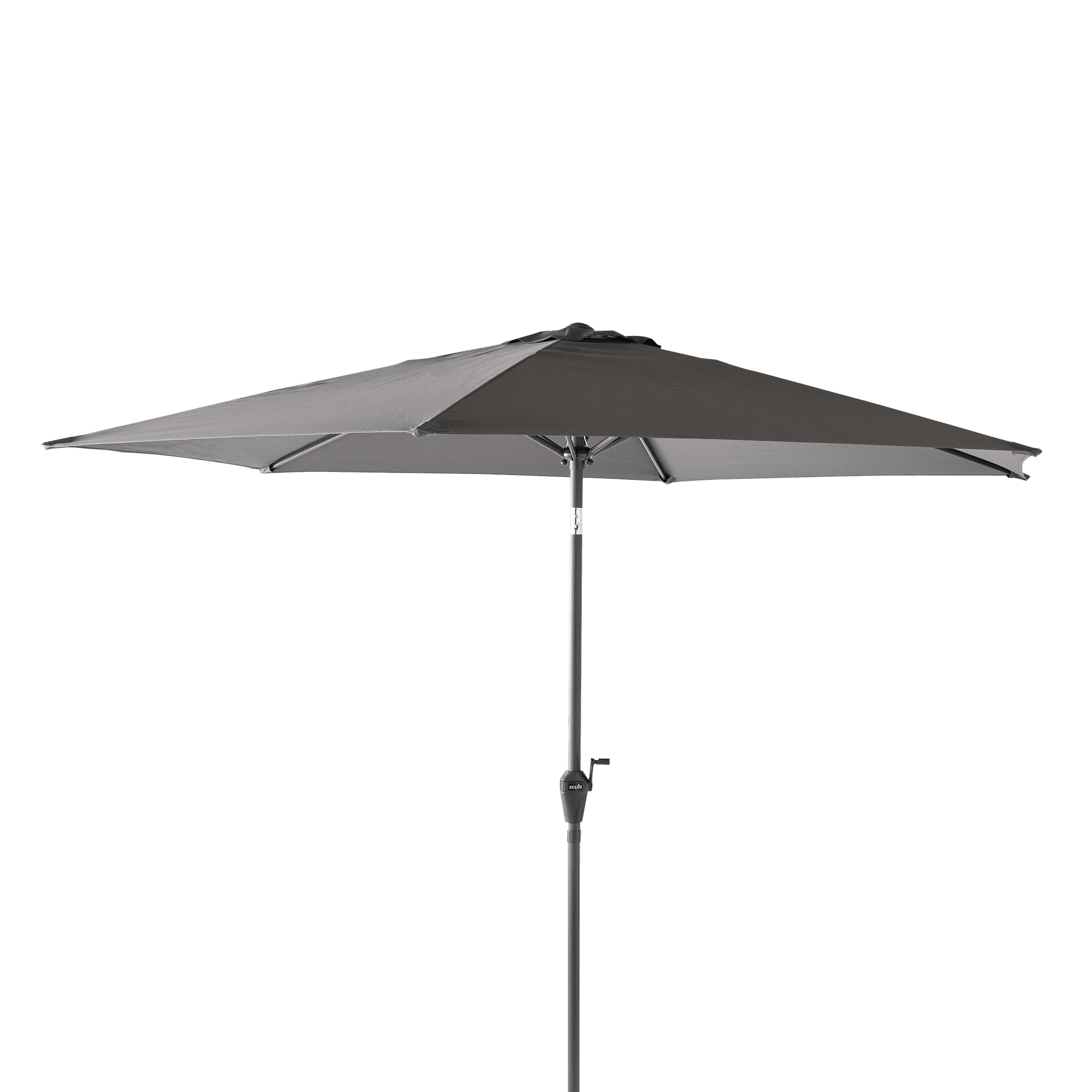 Ecloz - Parasol droit inclinable rond gris Ø3m 210g/m² Evan ECLOZ - Image 1