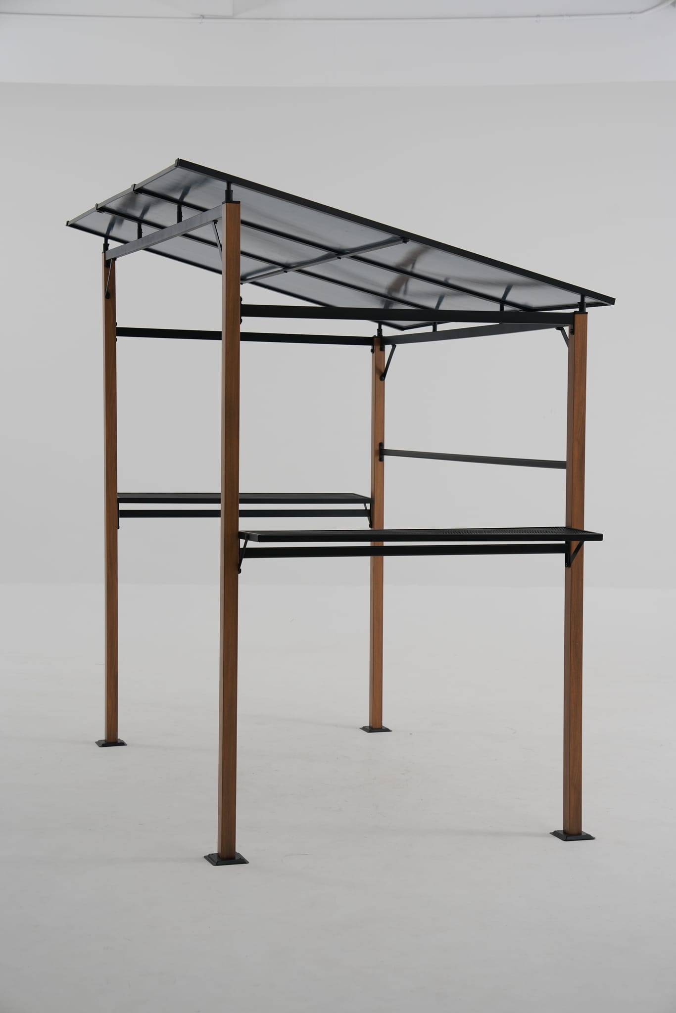 Ecloz - Abri barbecue alu acier 2,6x1,6m effet bois ECLOZ - Image 4