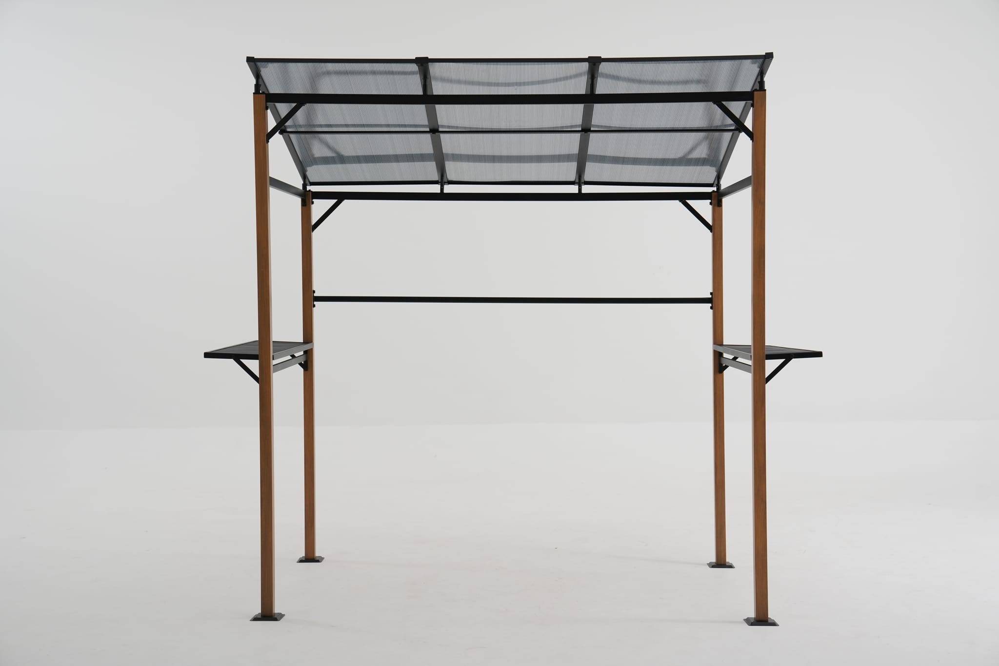 Ecloz - Abri barbecue alu acier 2,6x1,6m effet bois ECLOZ - Image 3