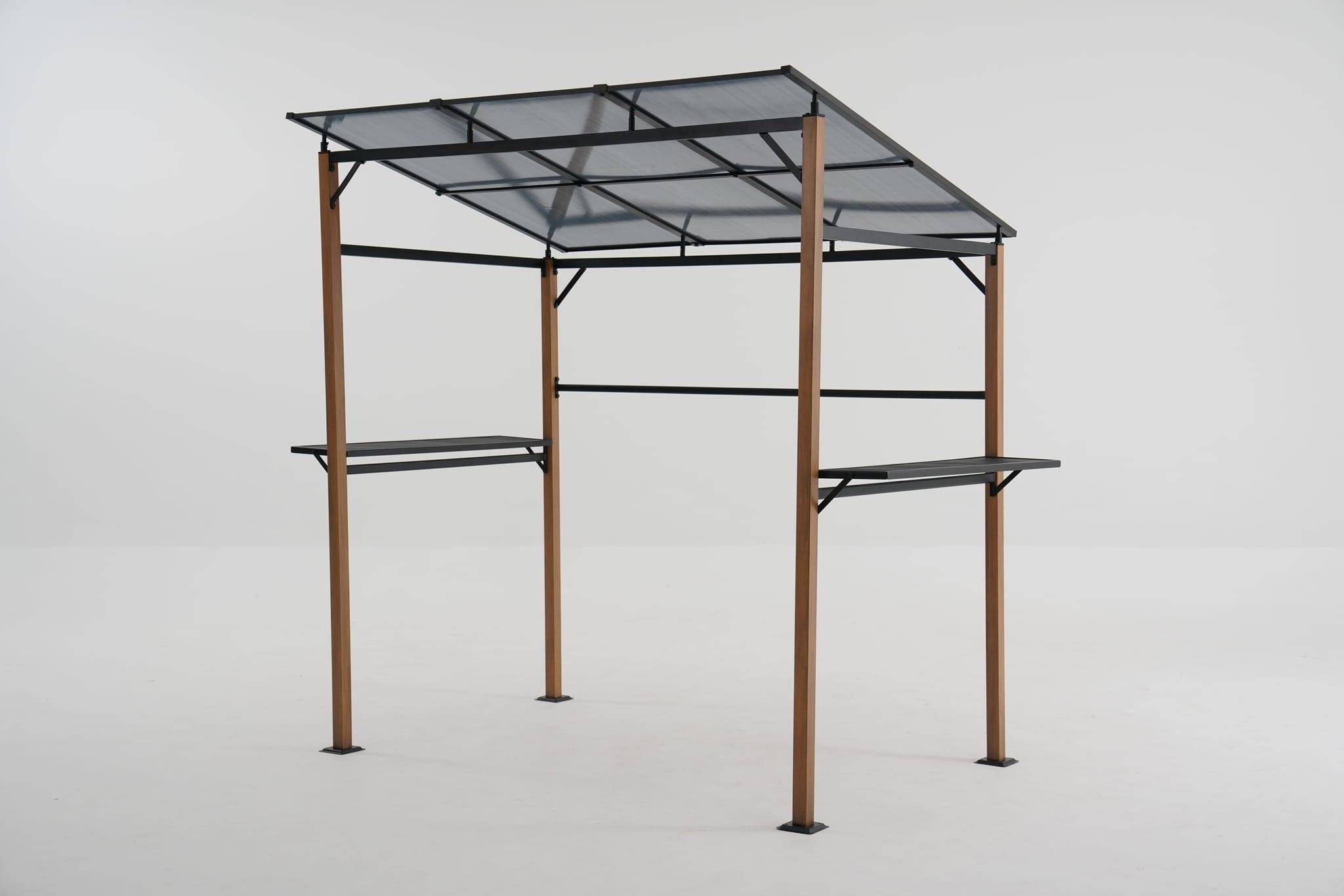 Ecloz - Abri barbecue alu acier 2,6x1,6m effet bois ECLOZ - Image 1
