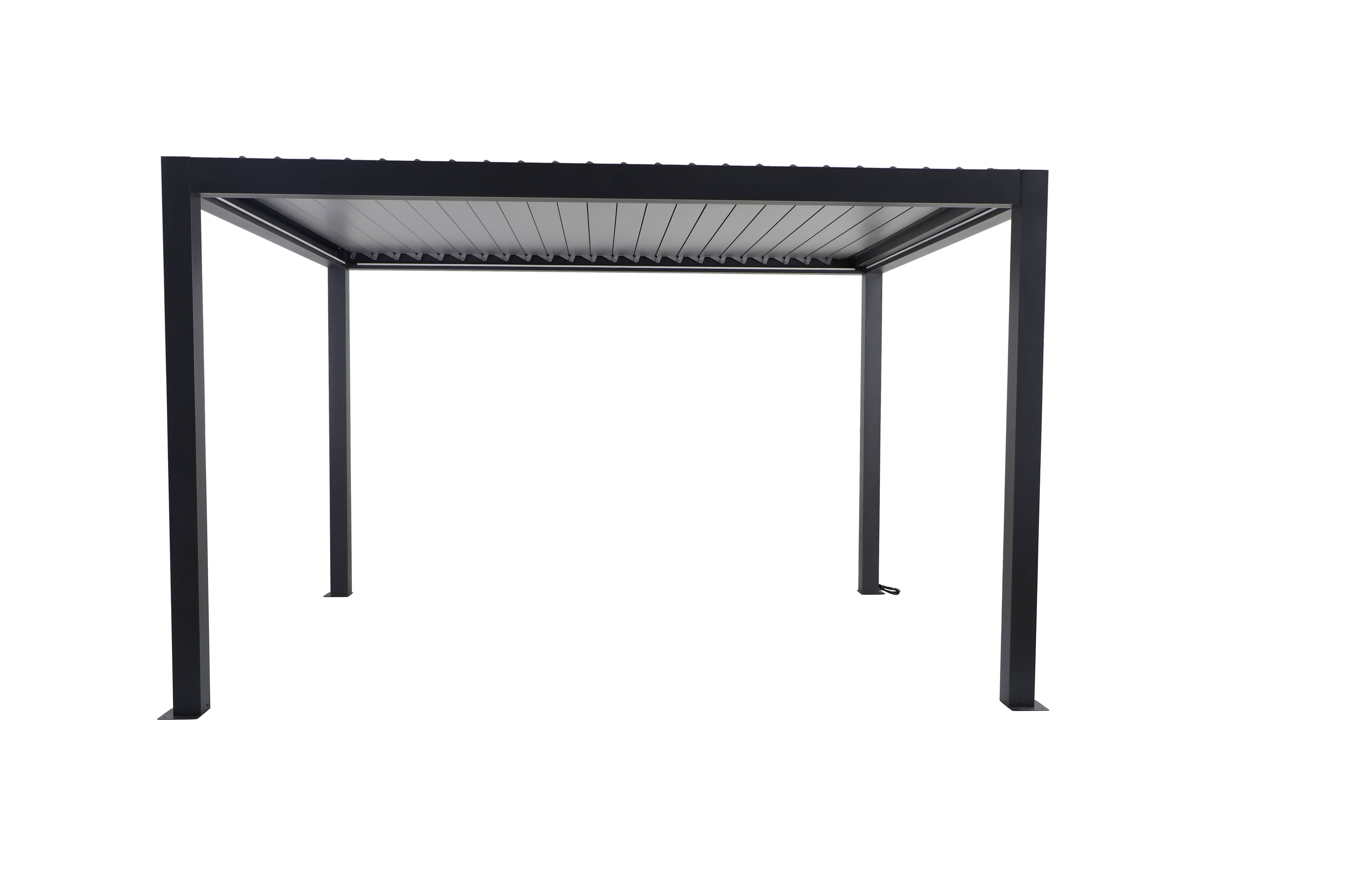 Ecloz - Pergola bioclimatique motorisée 3x4m alu anthracite Eben ECLOZ