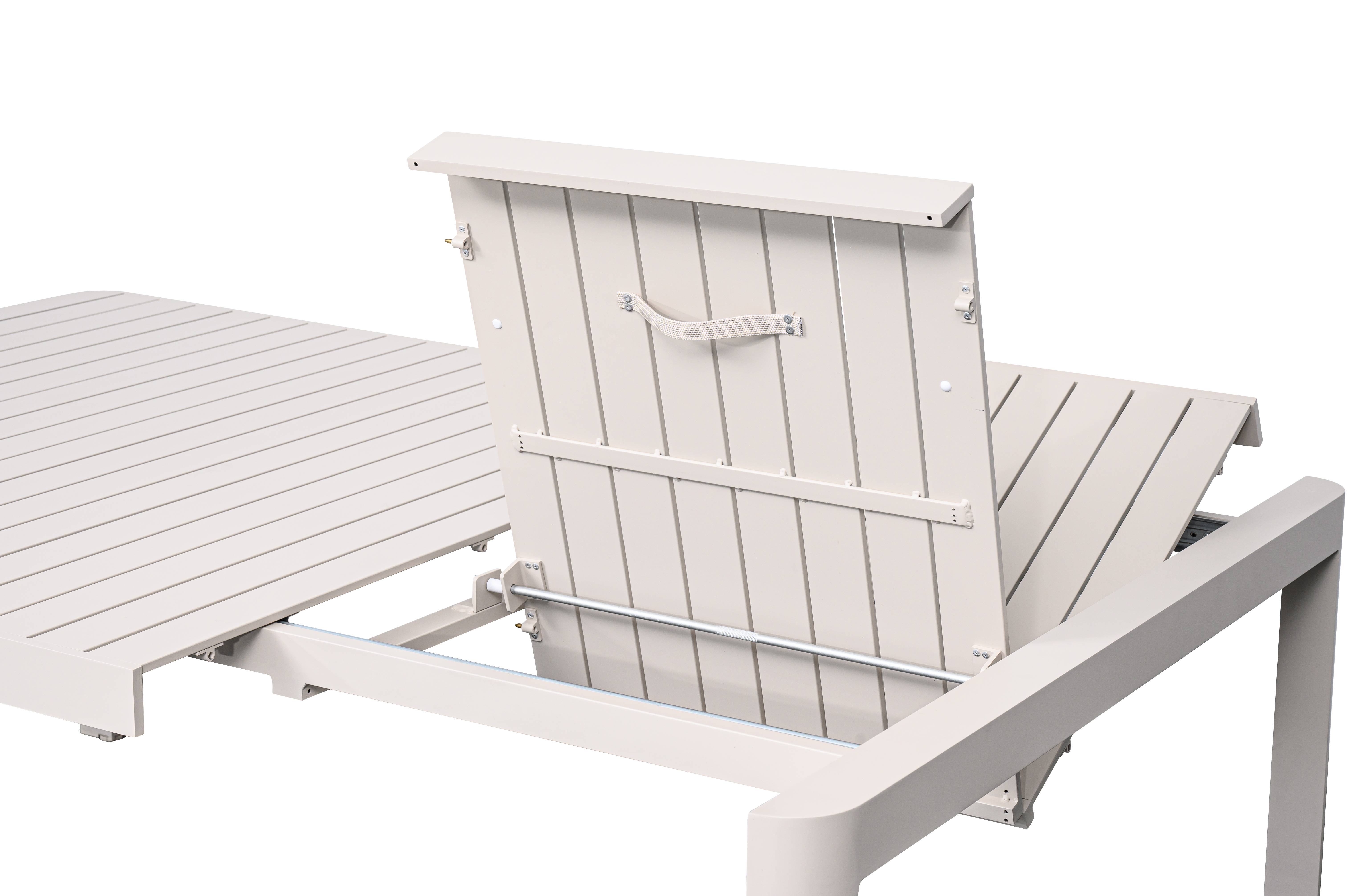 Ecloz - Table de jardin carrée extensible alu sable 6/8 personnes Eno - ECLOZ - Image 5