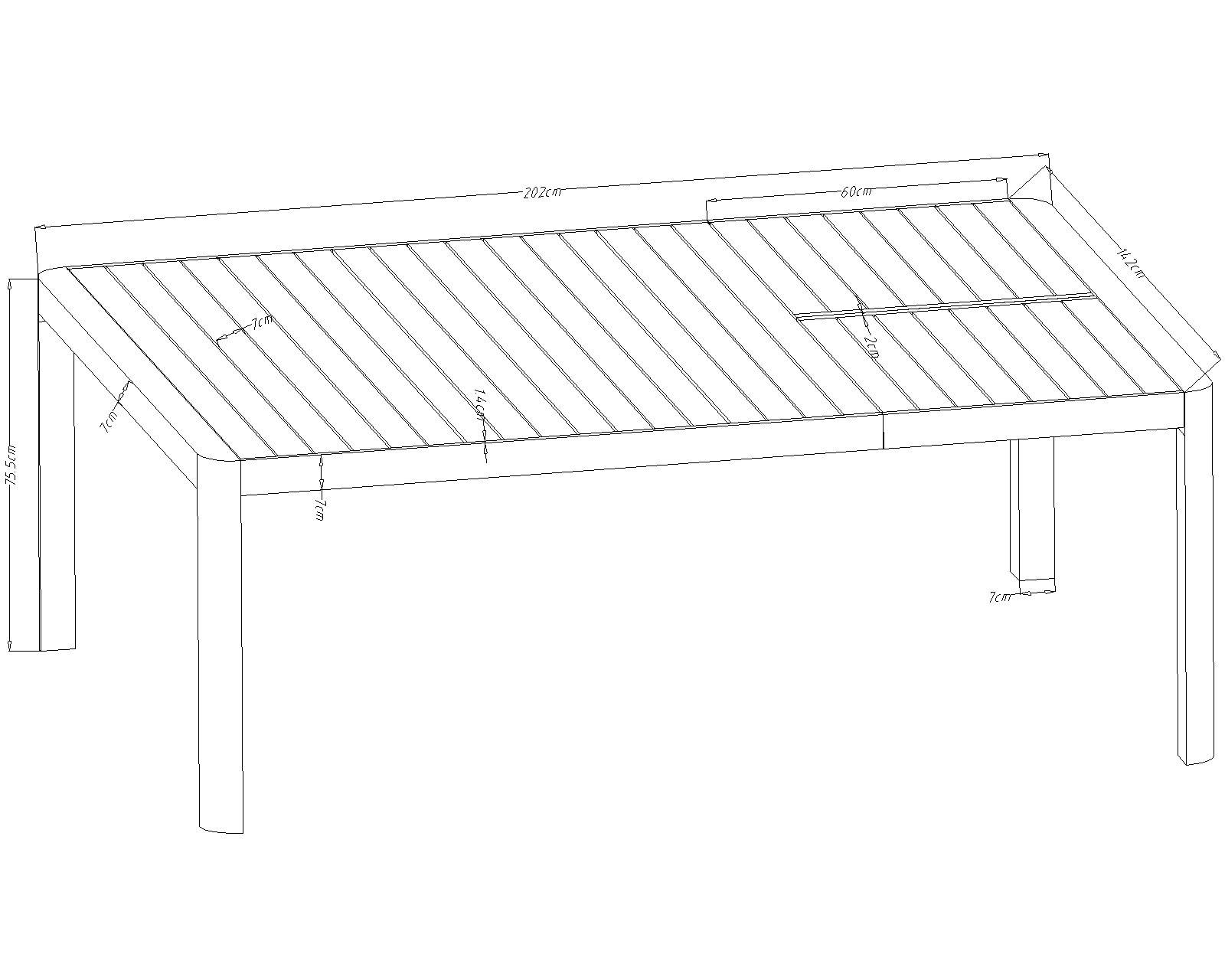 Ecloz - Table de jardin carrée extensible alu sable 6/8 personnes Eno - ECLOZ - Image 7