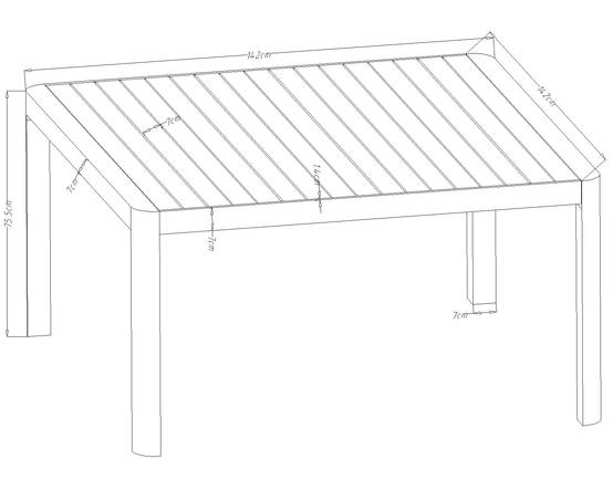Ecloz - Table de jardin carrée extensible alu sable 6/8 personnes Eno - ECLOZ - Image 8