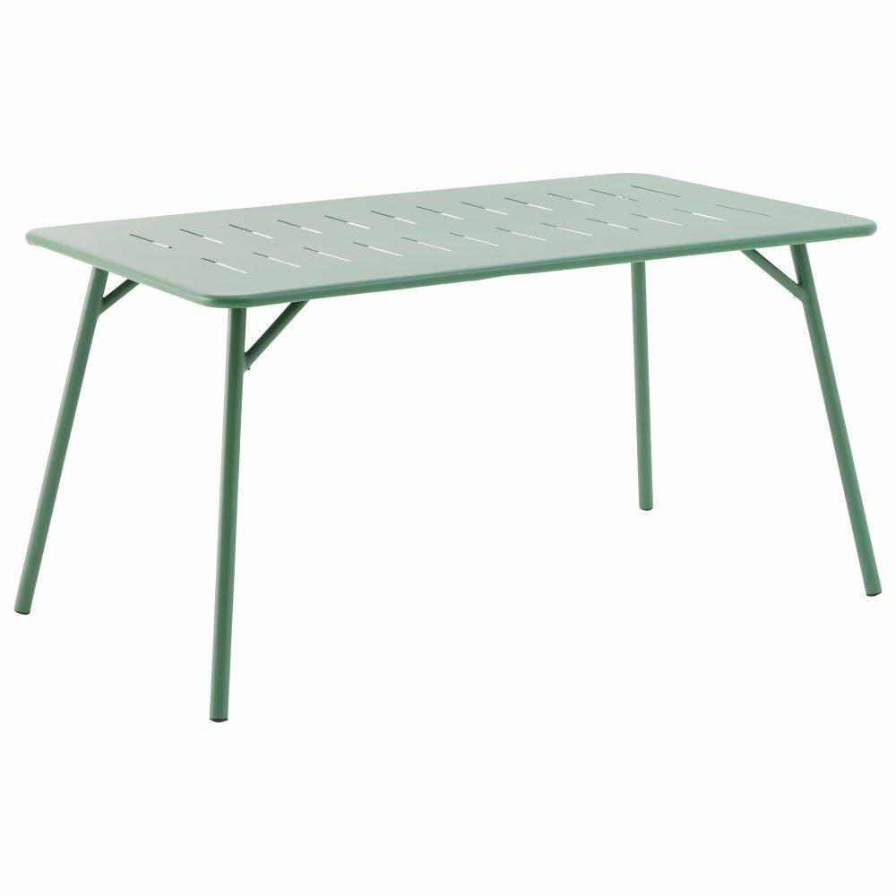 Ecloz - Table de jardin rectangulaire acier verte 4 personnes Eze ECLOZ - Image 5