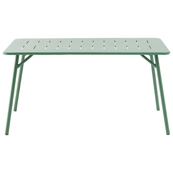Ecloz - Table de jardin rectangulaire acier verte 4 personnes Eze ECLOZ - Image 4