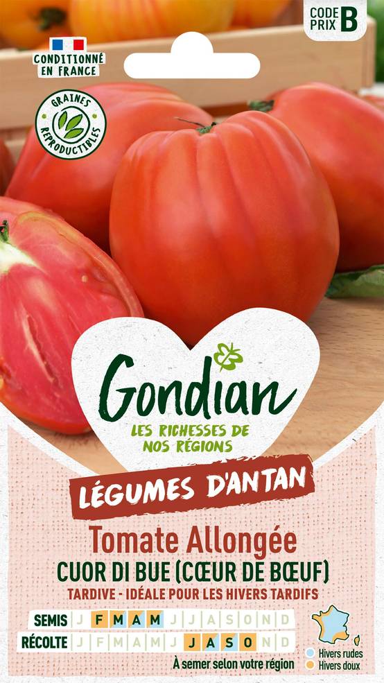 Sachet de graines de Tomate Cuor di Bue - Série B - 1,5 g - GONDIAN