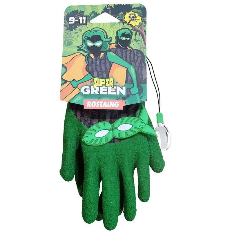 Gants enfant SUPERGREEN latex gris 6-8 ans modèle Immersion Nature - Rostaing - Image 1