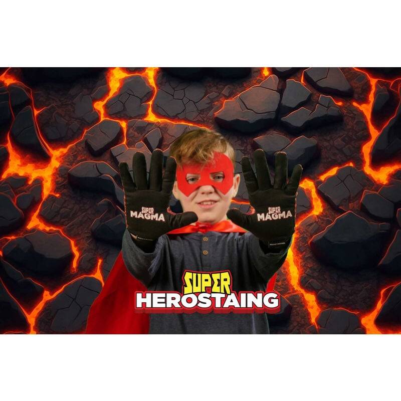 Gants enfant SUPERMAGMA réagit aux UV polyester gris 6-8 ans - Rostaing