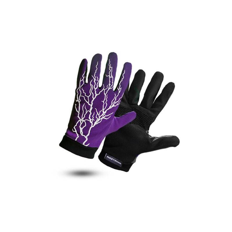 Gants enfant phosphorescents visibilité nocturne violet taille S - Rostaing