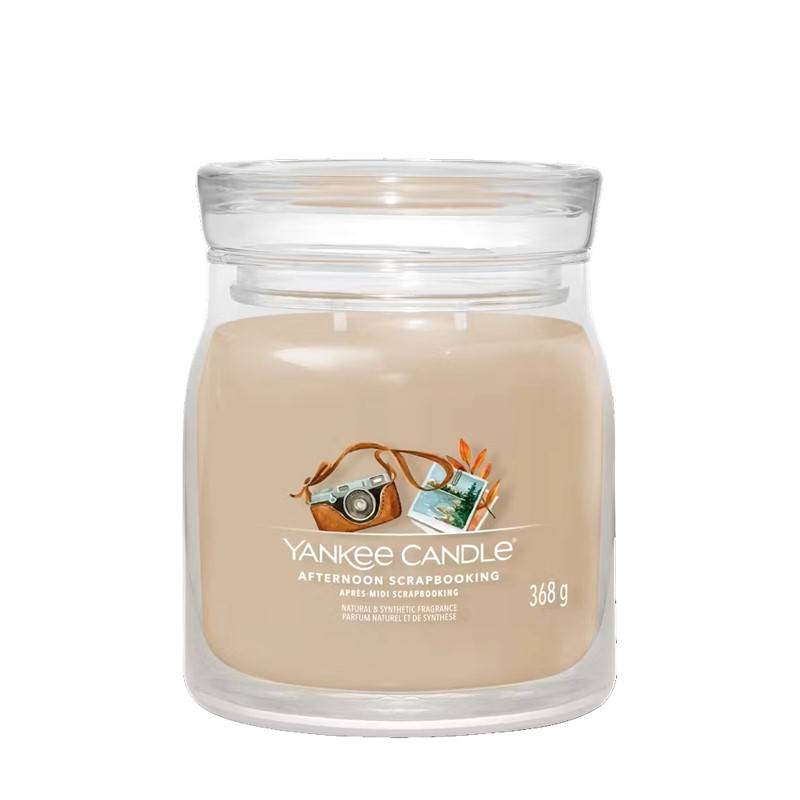 Bougie en pot moyen cire beige Ø368 gr - Yankee candle - Image 3