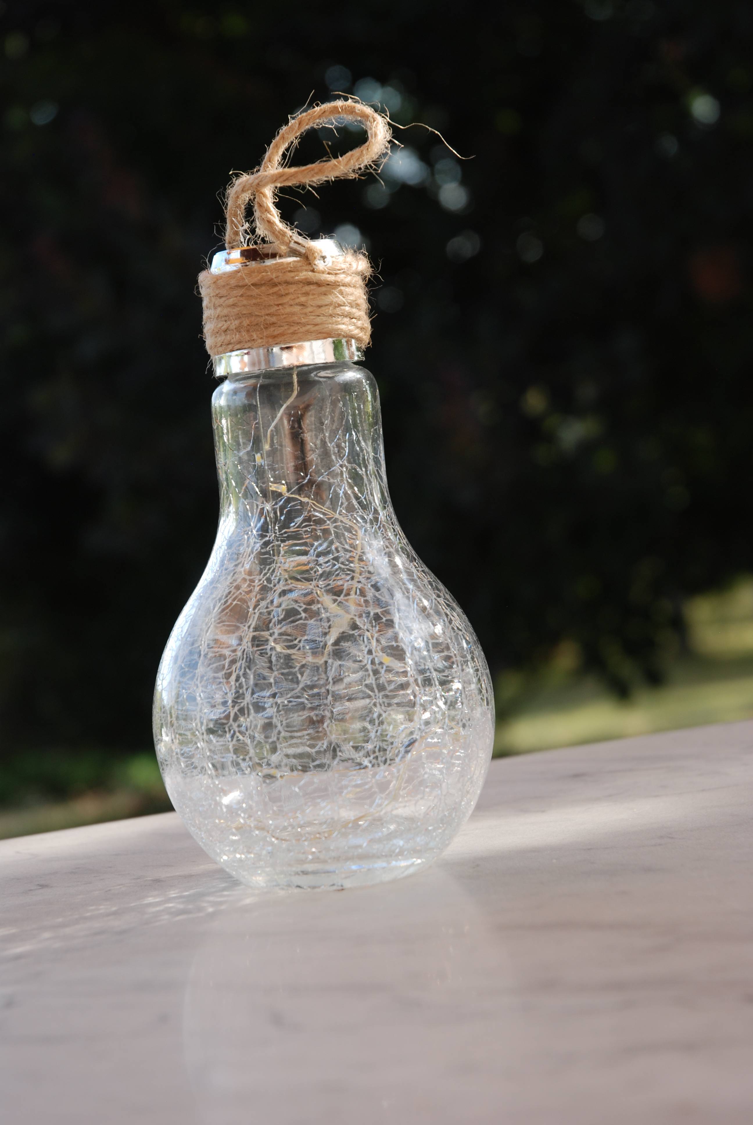 Ecloz - Ampoule solaire déco à poser verre craquelé 8 lumens - ECLOZ - Image 3