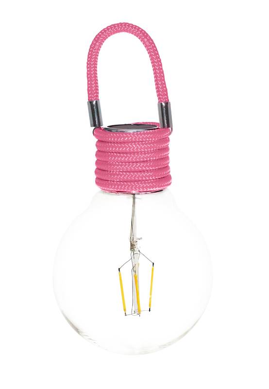 Ecloz - Ampoule solaire déco verre Ø 12 cm 4 lumens rose - ECLOZ - Image 2