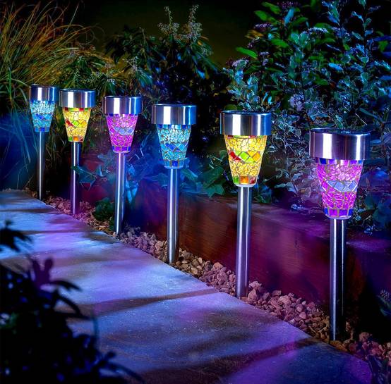 Ecloz - Balise solaire déco plastique 1 lumen bleue - ECLOZ - Image 1