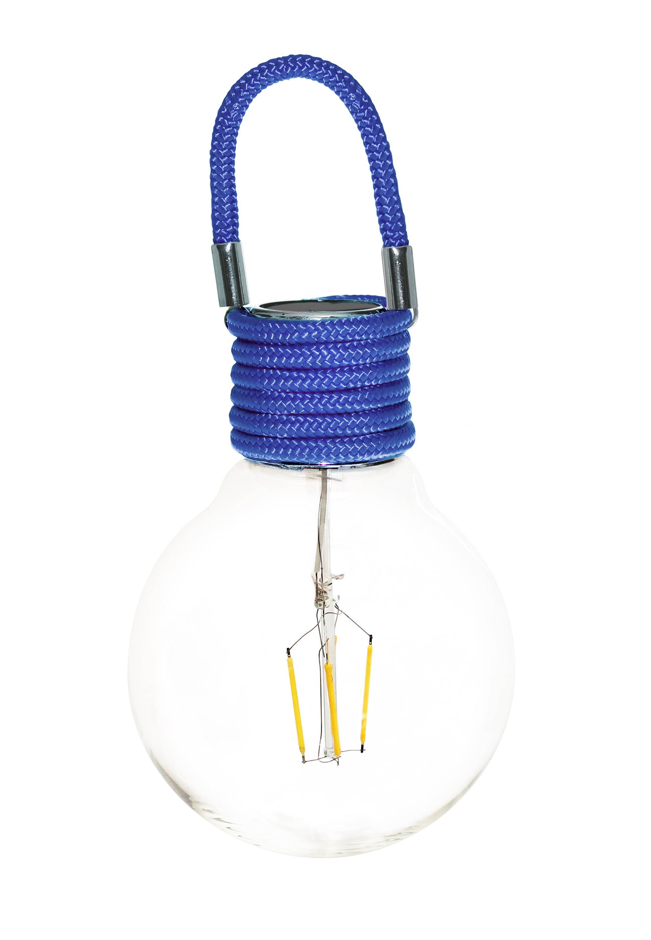 Ecloz - Ampoule solaire déco verre Ø 12 cm 4 lumens bleue - ECLOZ - Image 1