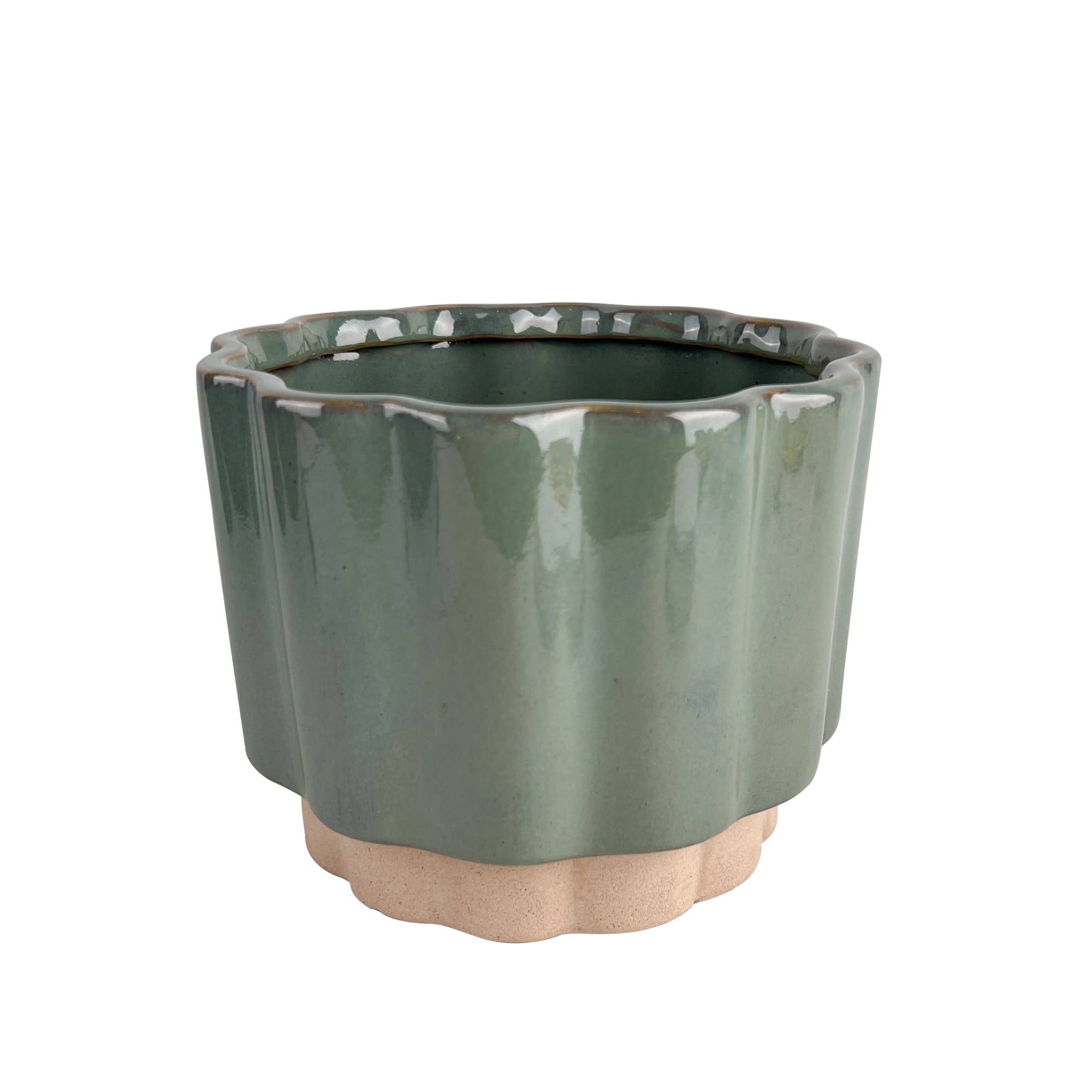 Ecloz - Cache-pot fleur vert - ECLOZ