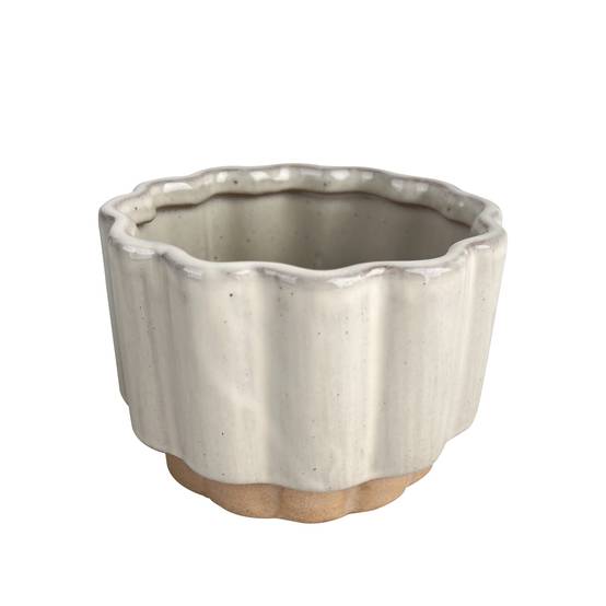 Ecloz - Cache-pot fleur beige - ECLOZ