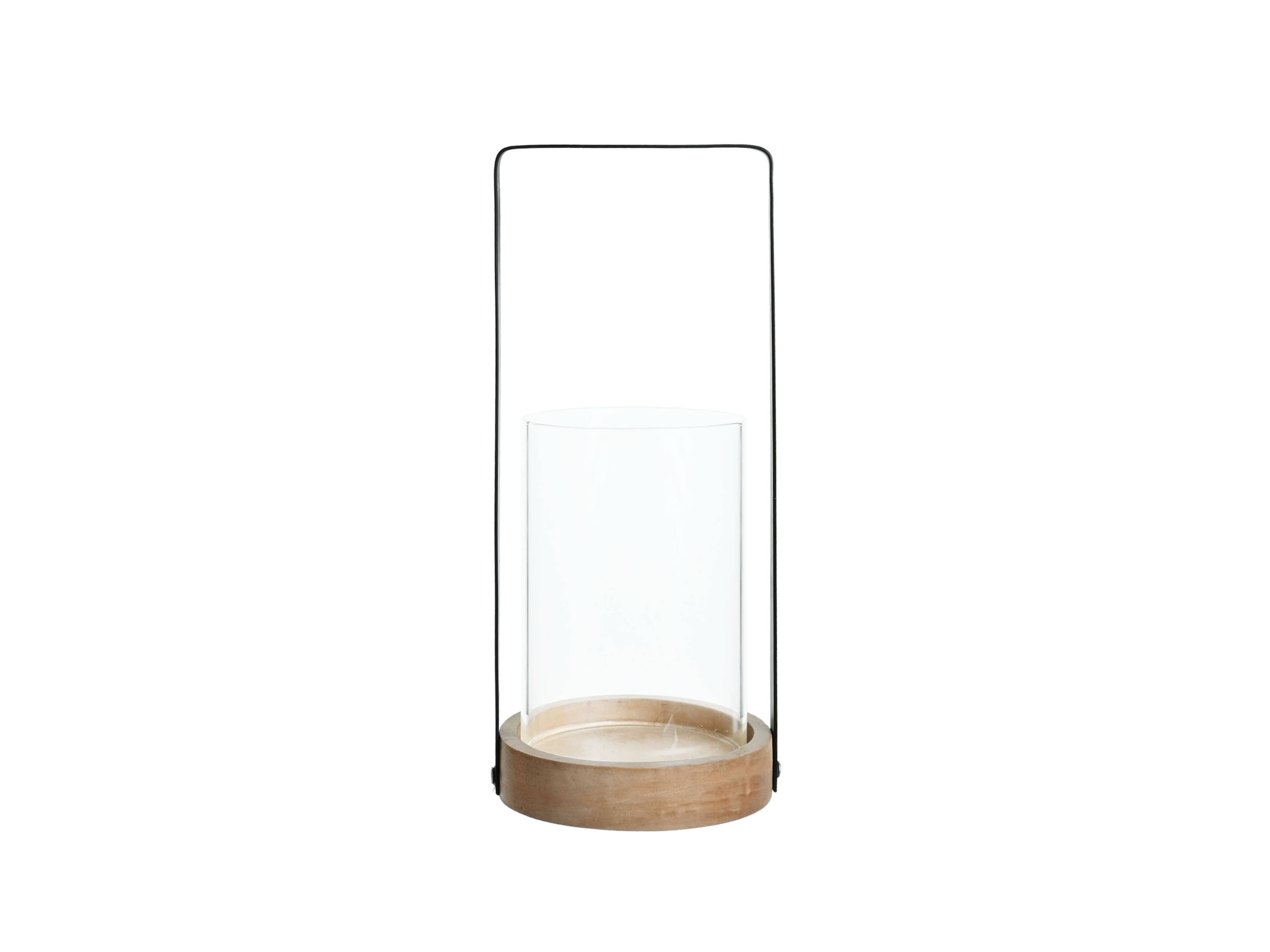 Ecloz - Lanterne métal bois H. 28 cm - ECLOZ