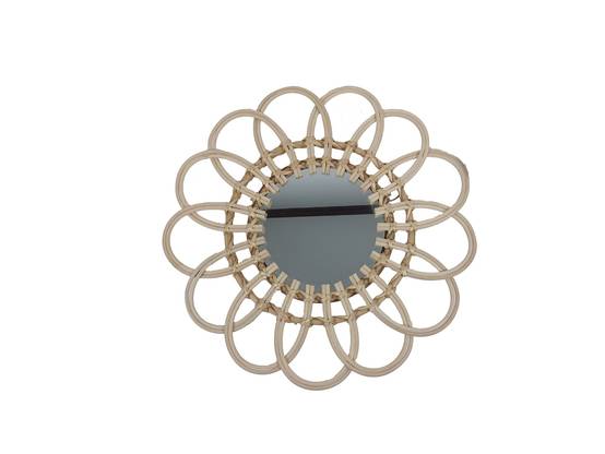 Ecloz - Miroir en rotin fleurs Ø41 cm - ECLOZ