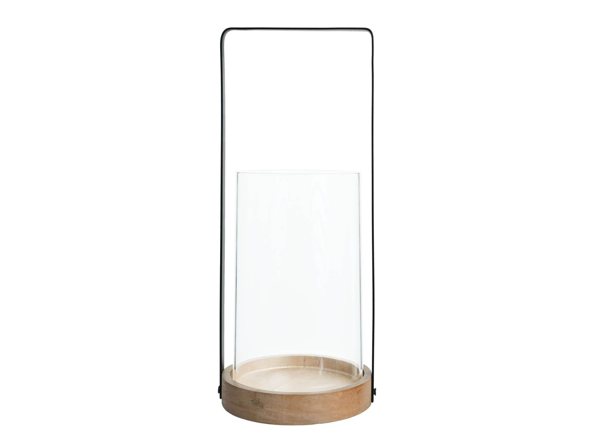 Ecloz - Lanterne métal bois H. 35 cm - ECLOZ