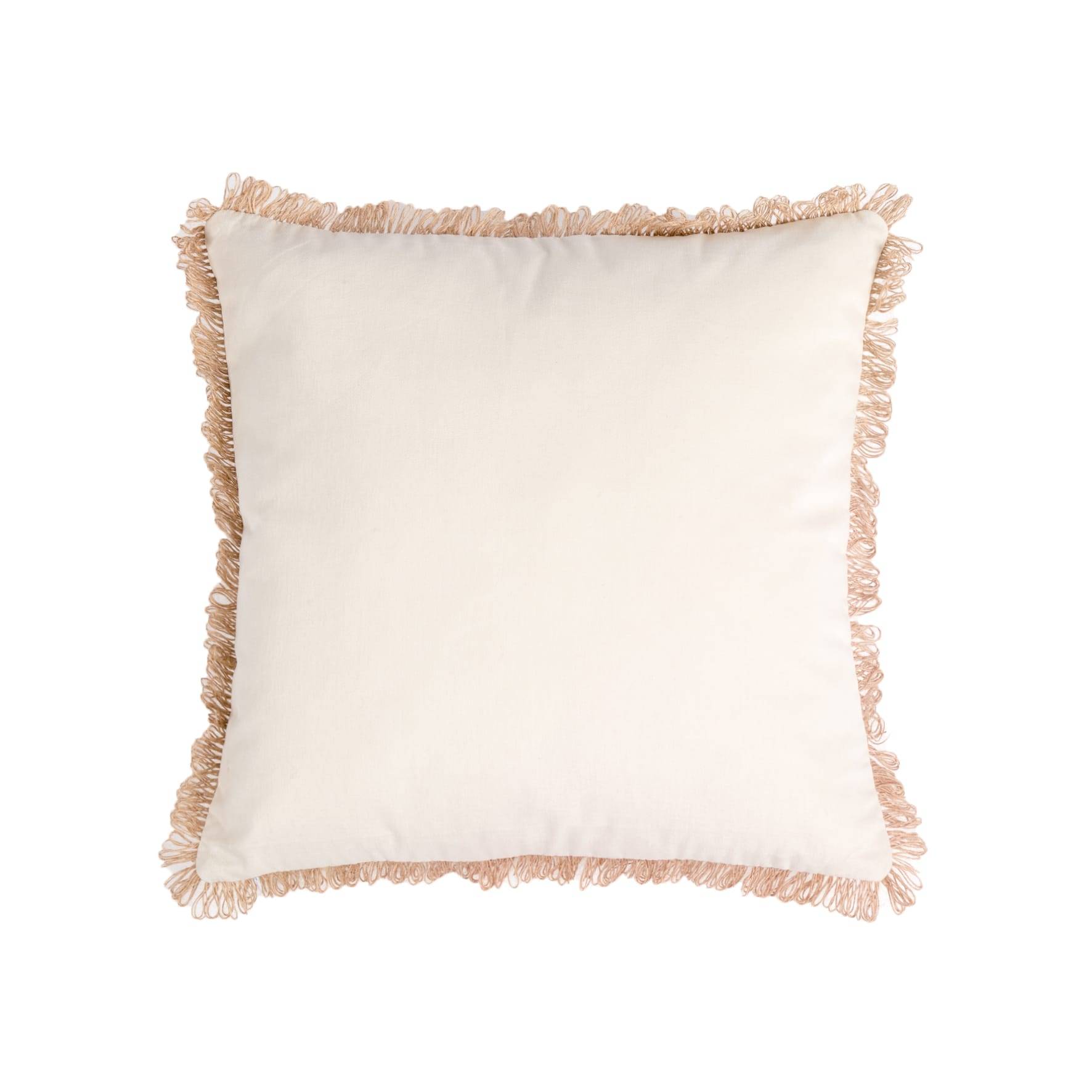 Ecloz - Coussin à franges en jute écru - ECLOZ