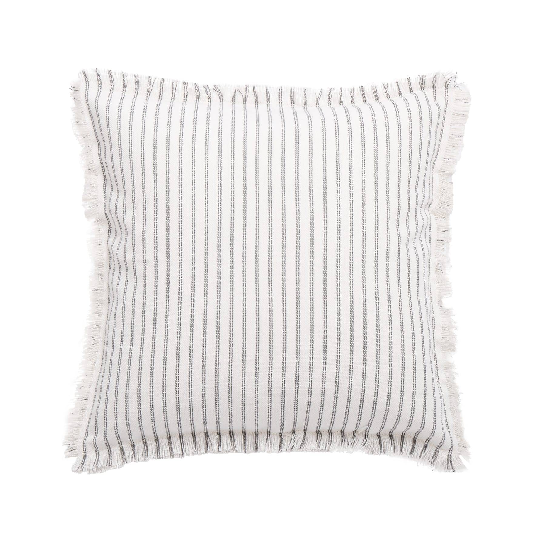 Ecloz - Coussin carré rayé gris - ECLOZ